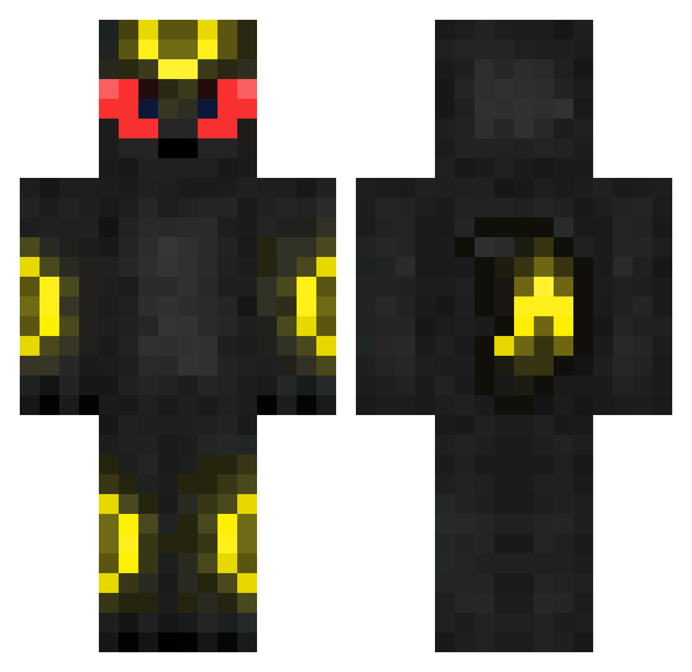 Otter_Mio Minecraft skin, front and back view