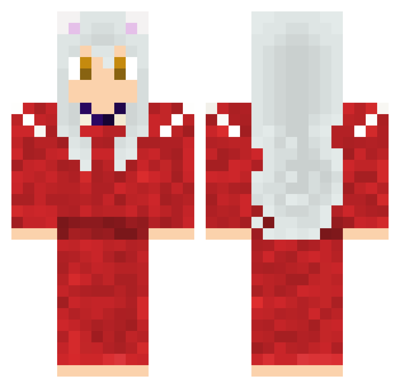 TheAleixCAT Minecraft skin, front and back view