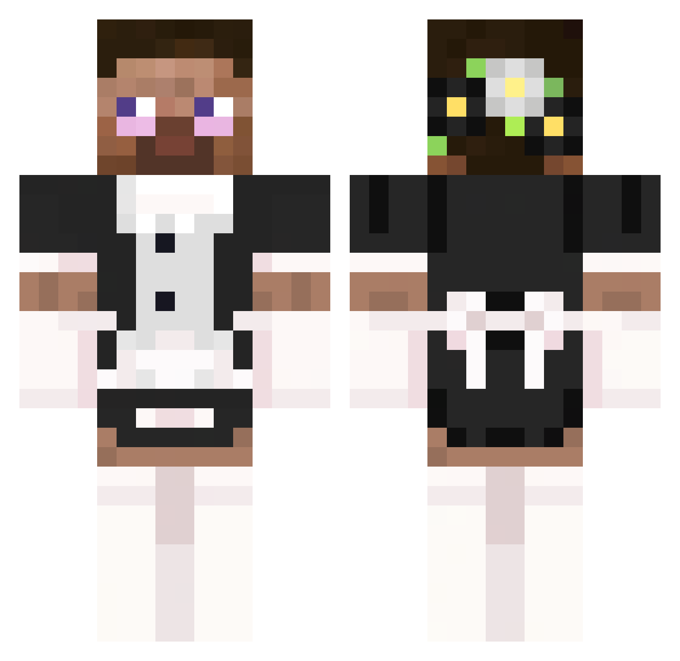 _Shreked Minecraft skin, front and back view