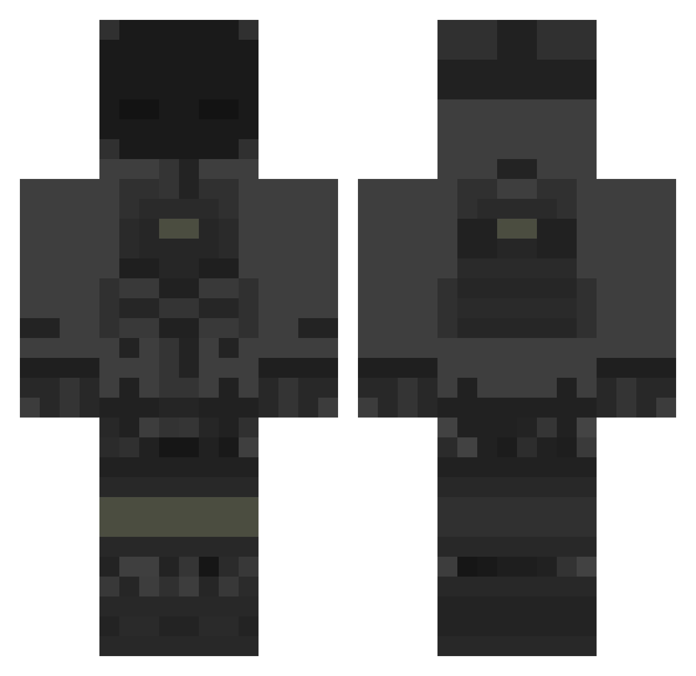 Xy06 Minecraft skin, front and back view