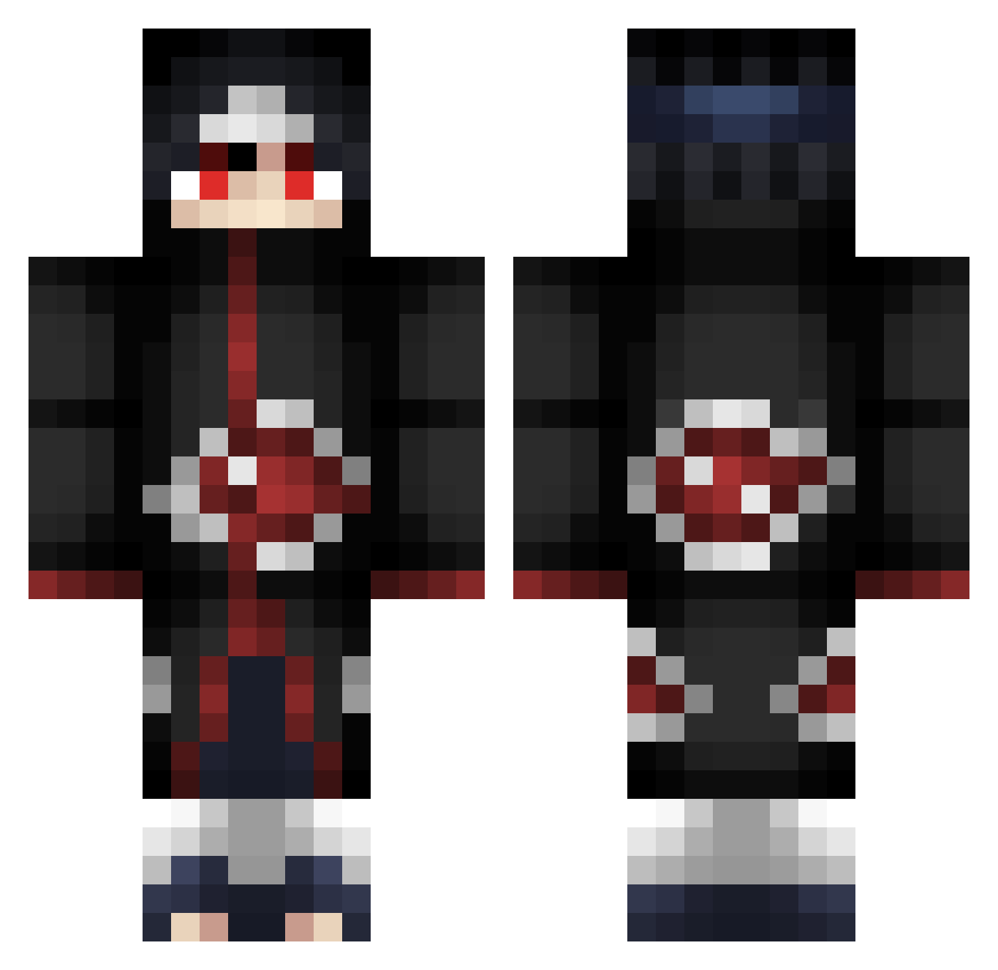 Its_Rainchild Minecraft skin, front and back view