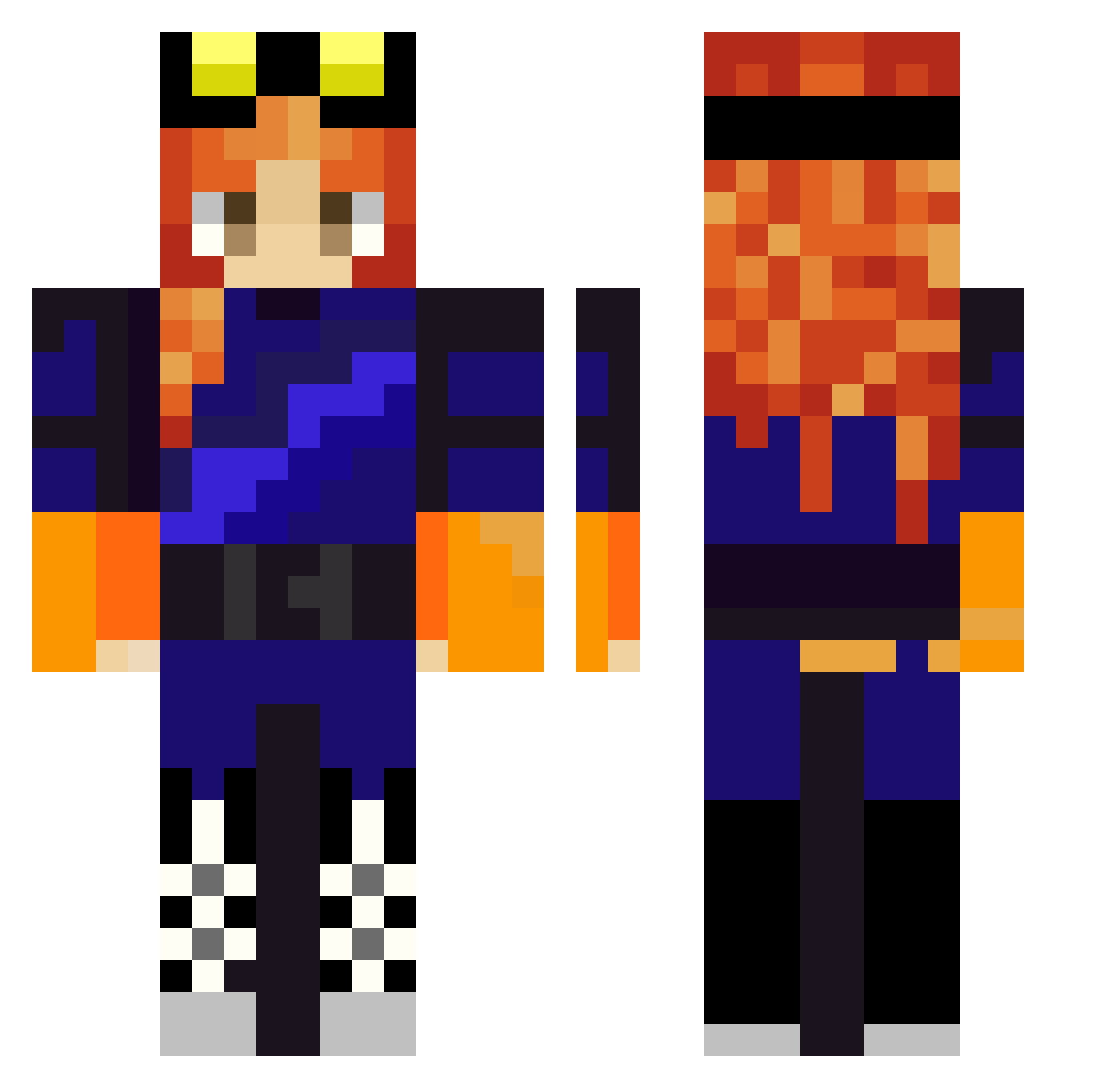 princesseejo8 Minecraft skin, front and back view
