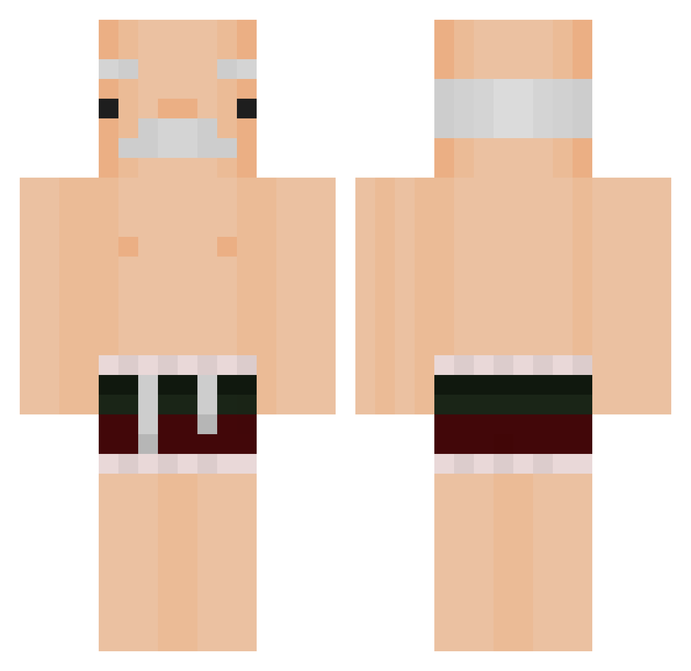 ImLeozera_ Minecraft skin, front and back view