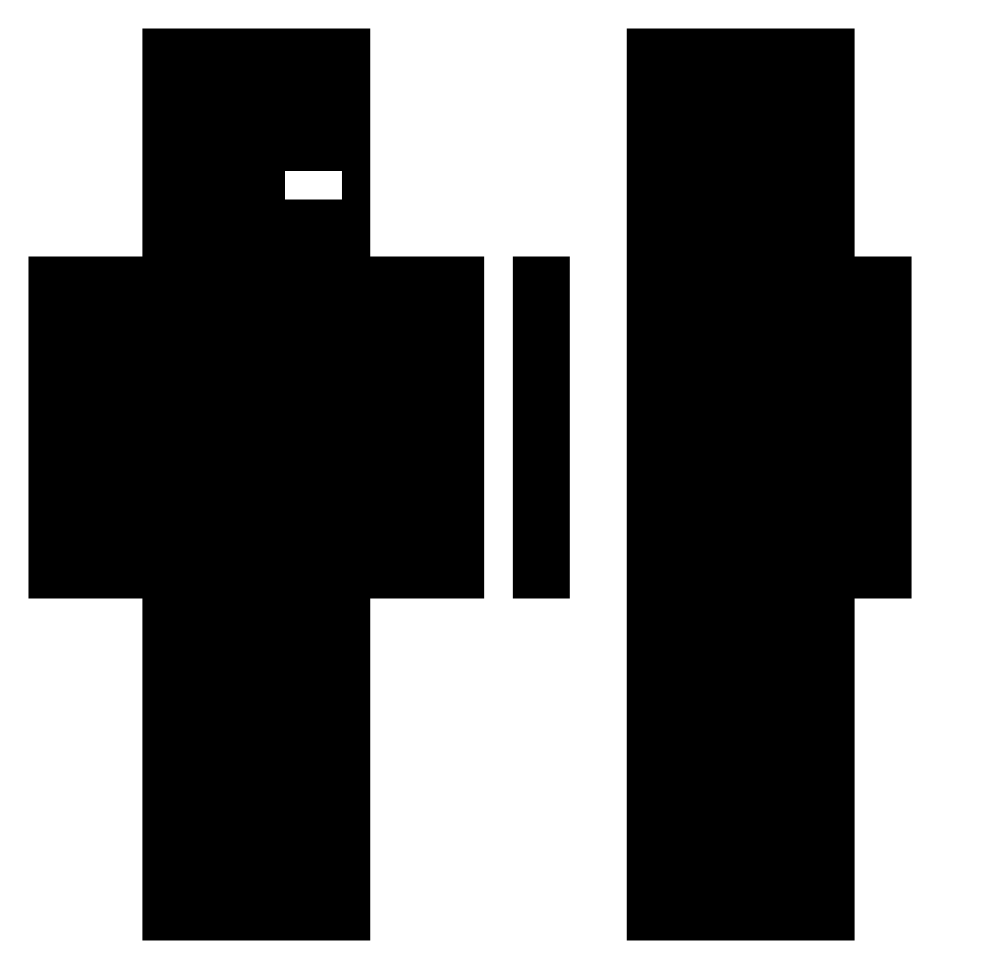 EnhanceMC Minecraft skin, front and back view