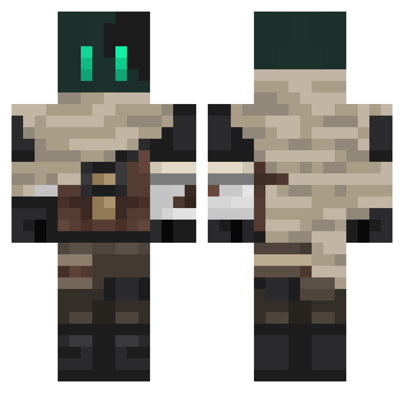 ChappySC Minecraft skin, front and back view