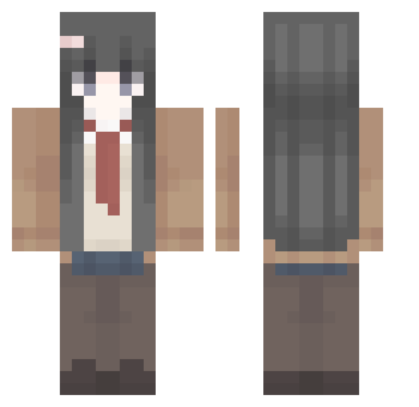 Gamblegamerr Minecraft skin, front and back view