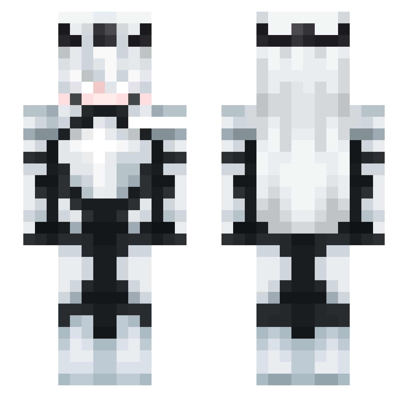 Sxlio Minecraft skin, front and back view