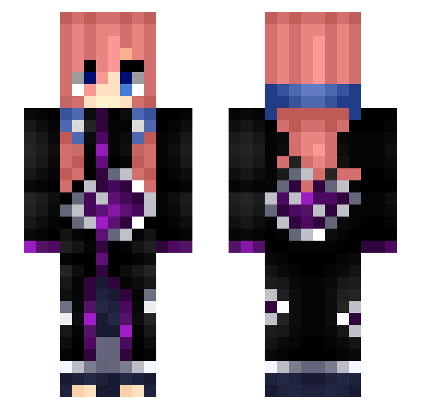 draggonfly2 Minecraft skin, front and back view