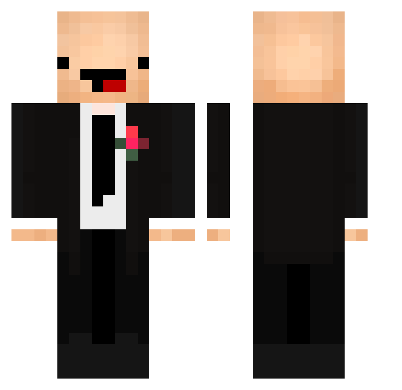 gao5442 Minecraft skin, front and back view