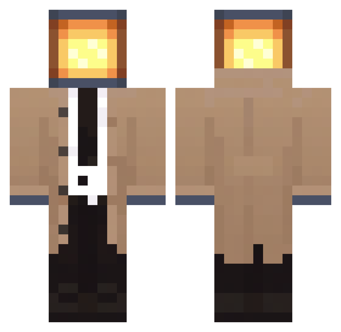 Polonexo Minecraft skin, front and back view
