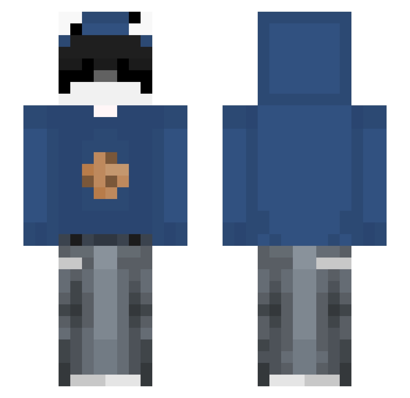 Sayoo_o Minecraft skin, front and back view