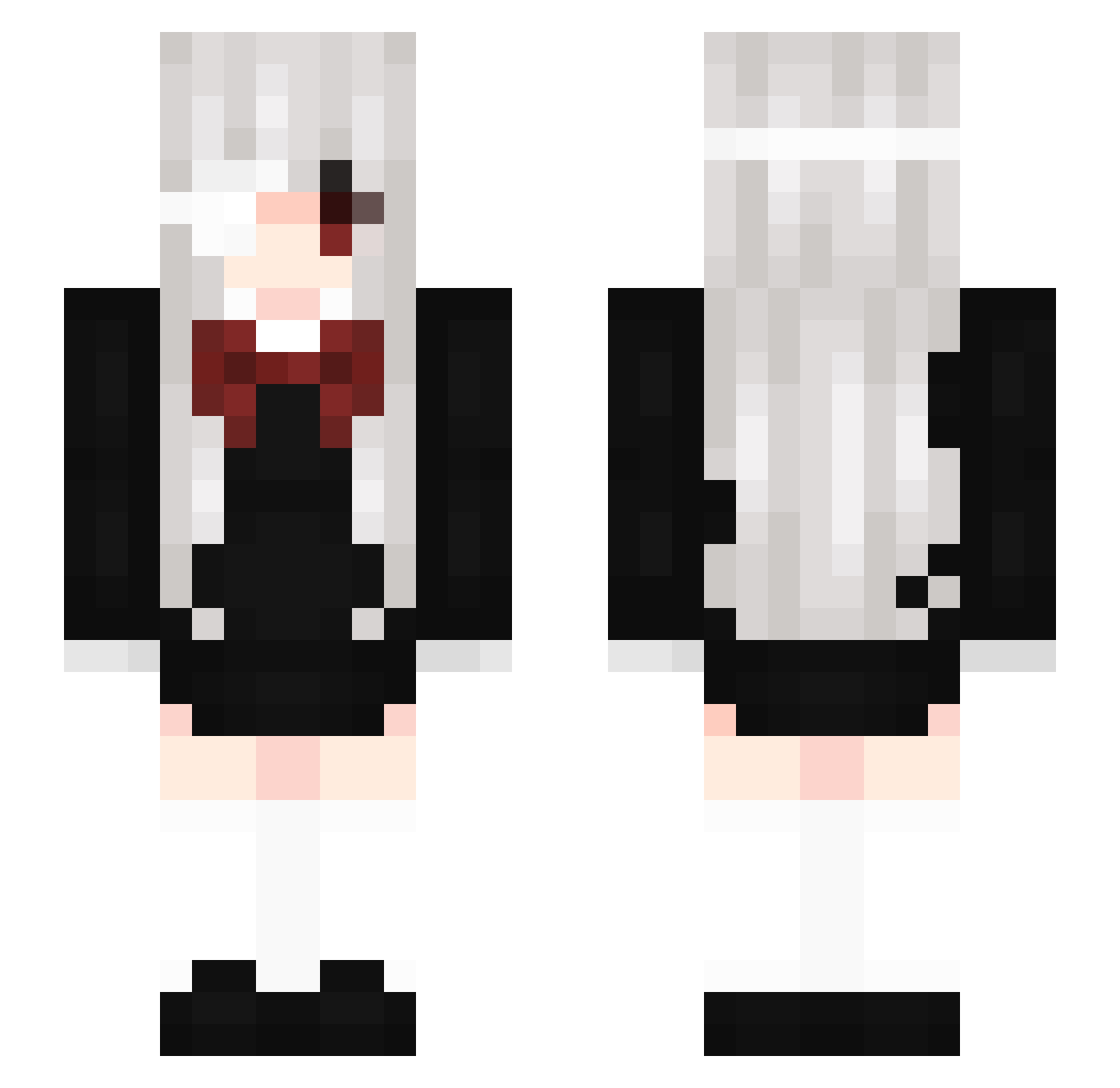 zTheKiller Minecraft skin, front and back view