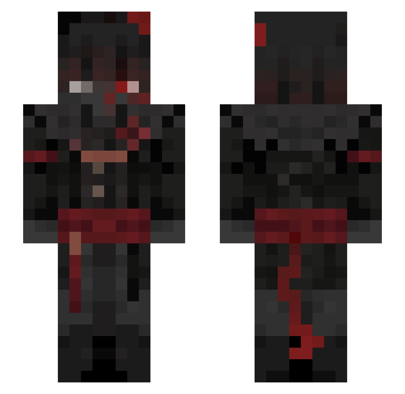 itzNullion Minecraft skin, front and back view