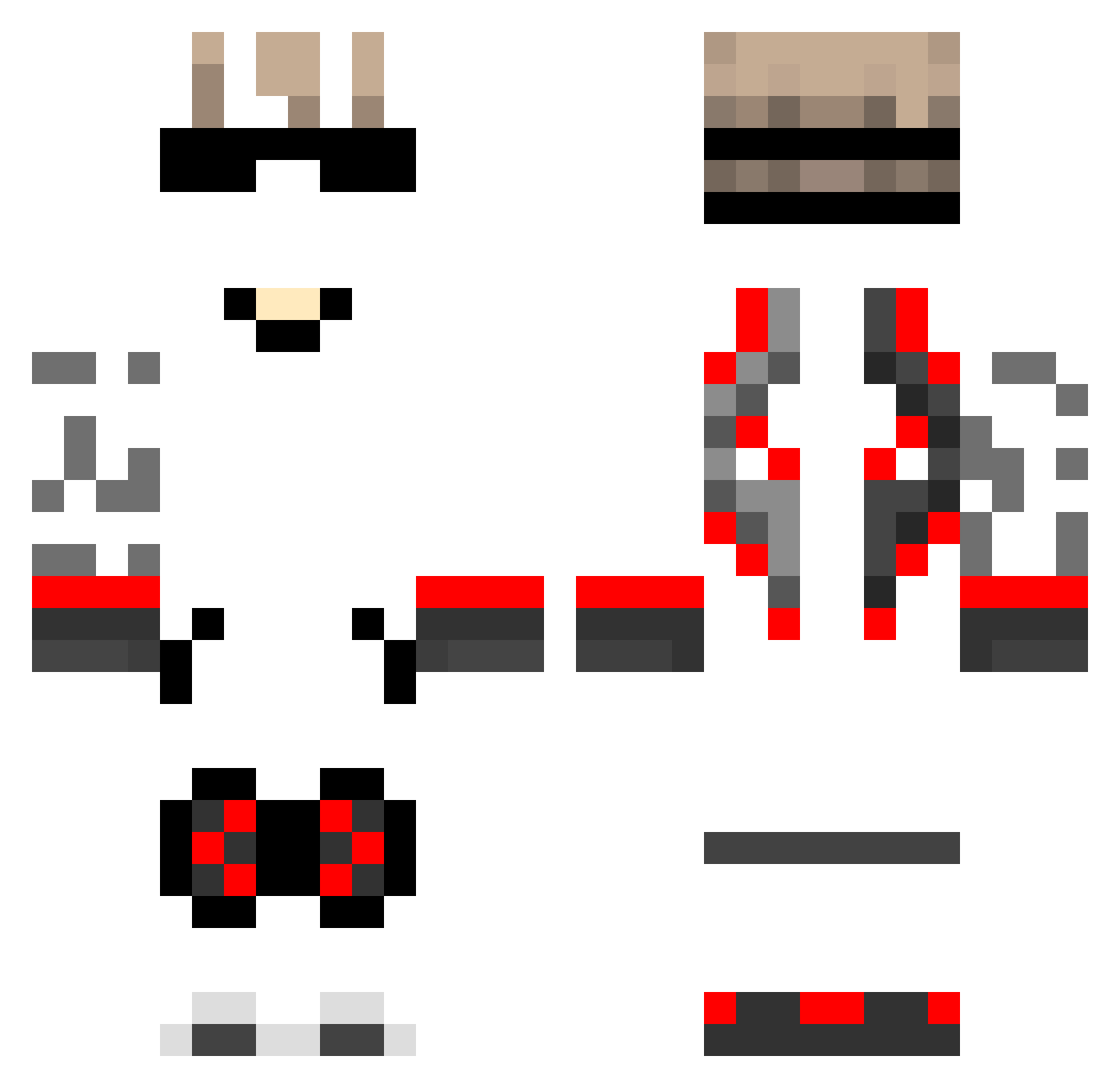 catgaming17 Minecraft skin, front and back view