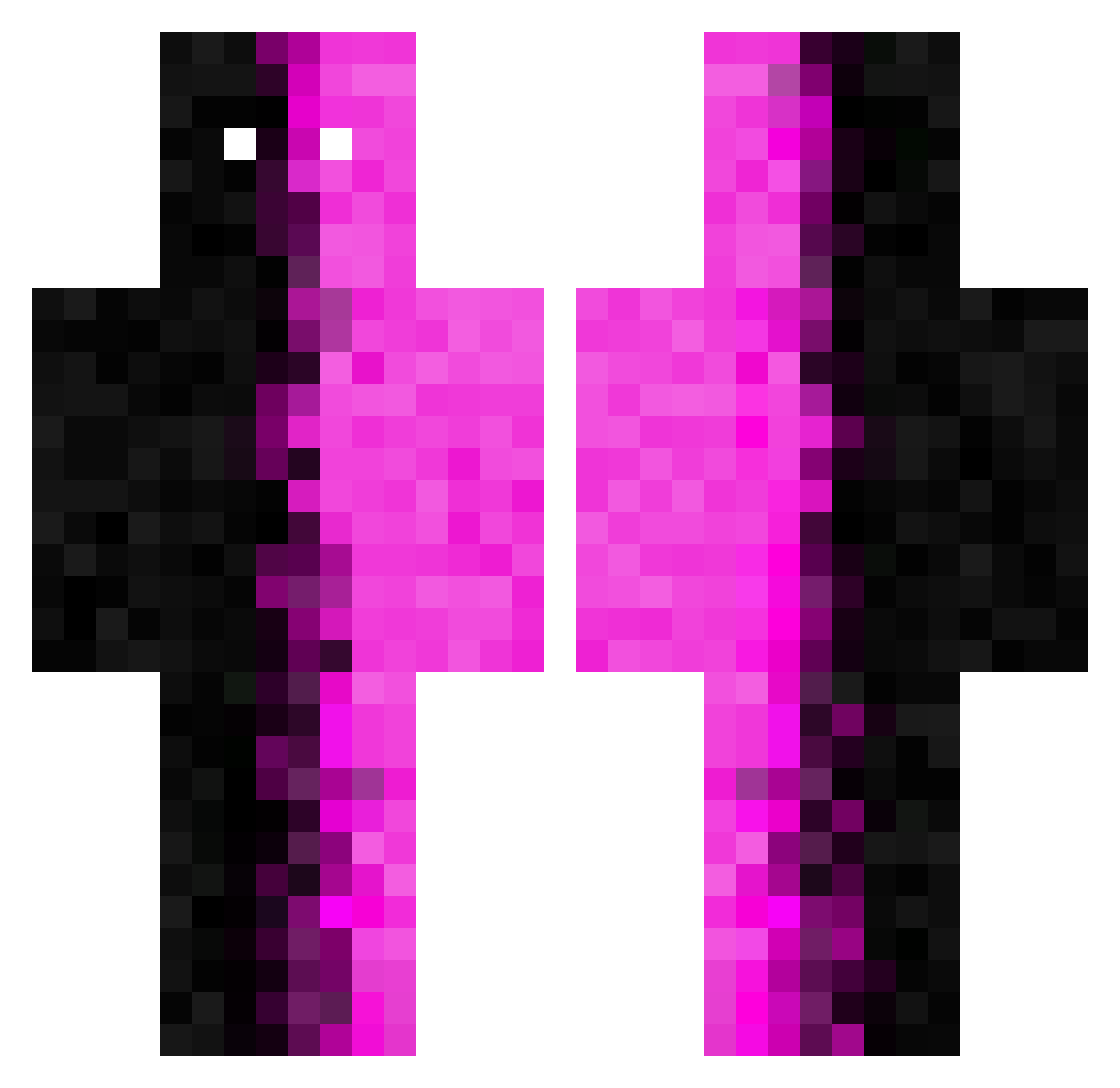 JepSter101 Minecraft skin, front and back view