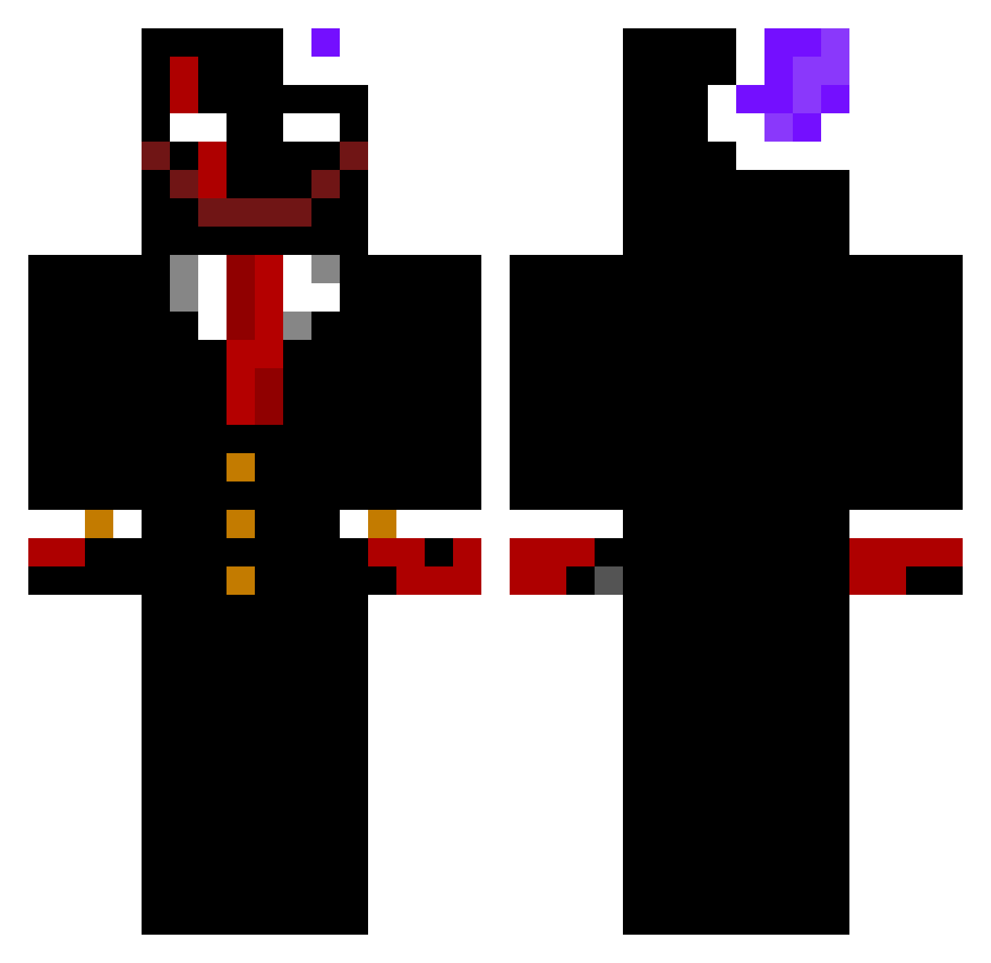 Tuuko_gaming Minecraft skin, front and back view