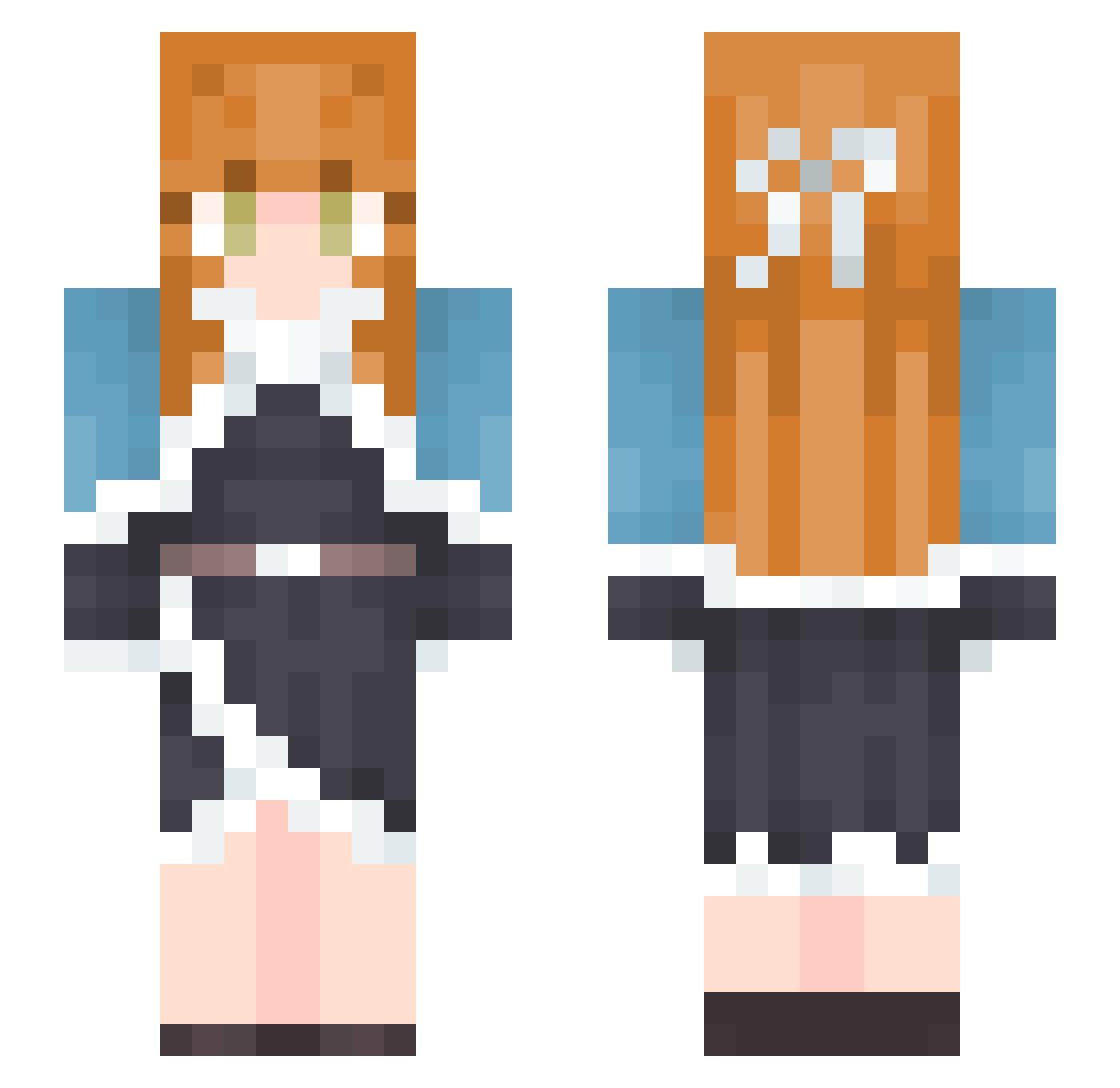 Oliver_Kuon Minecraft skin, front and back view