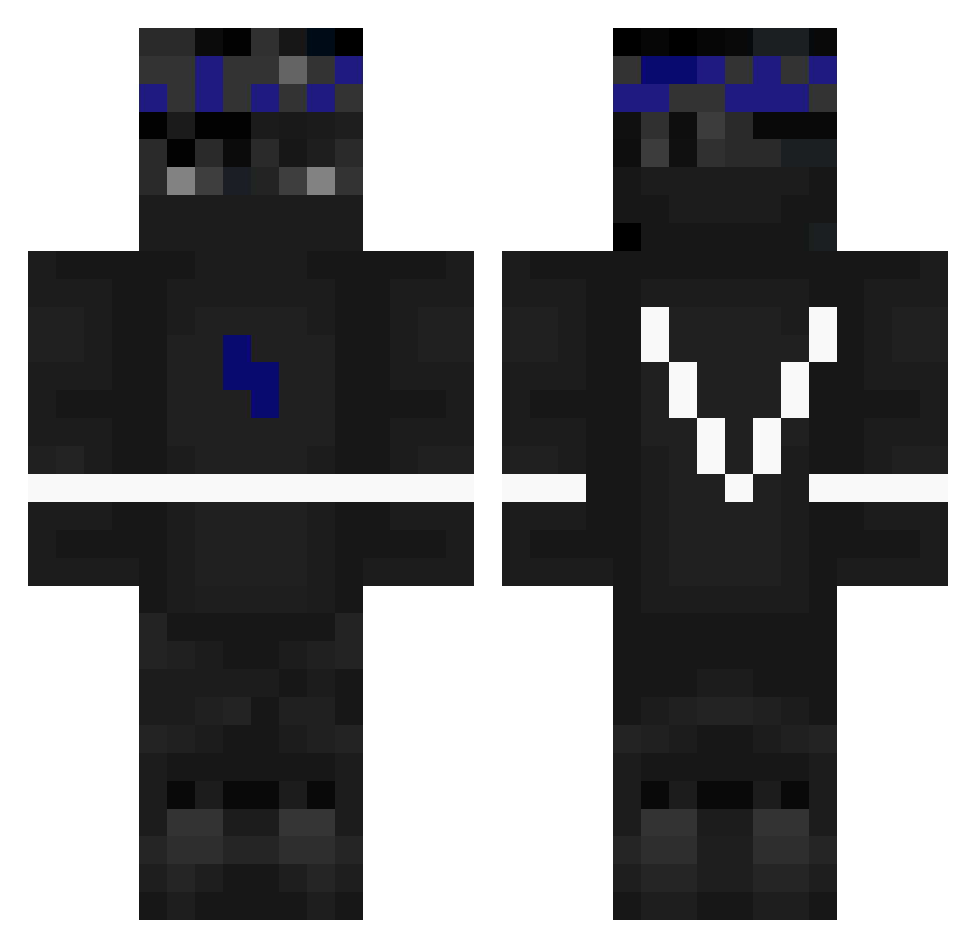 Versuu Minecraft skin, front and back view