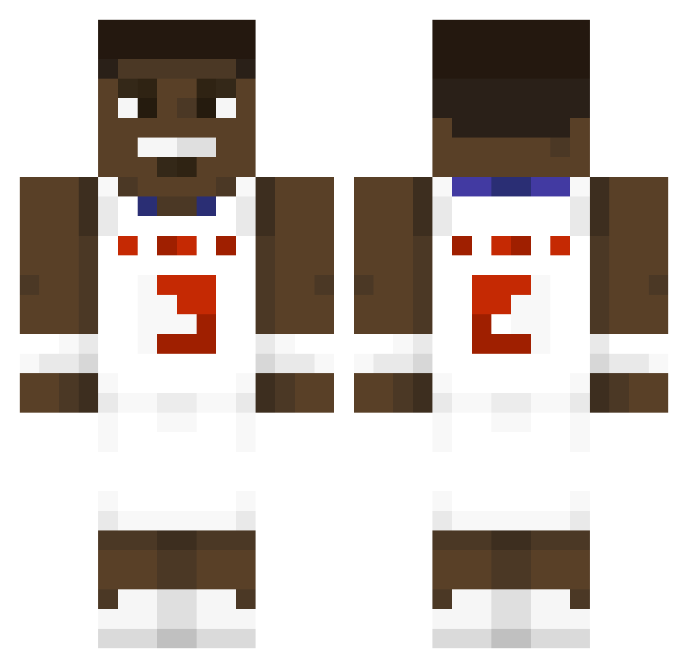 BigQueeg Minecraft skin, front and back view
