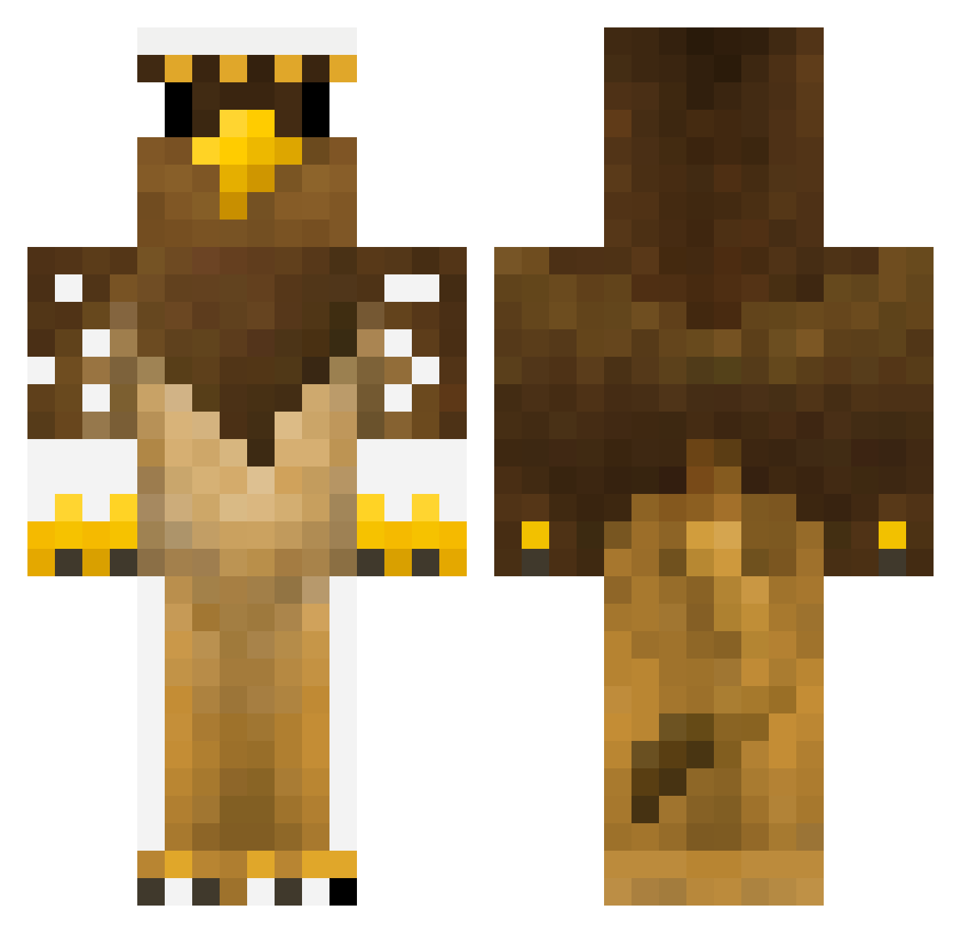 WhiteGryfowl10 Minecraft skin, front and back view