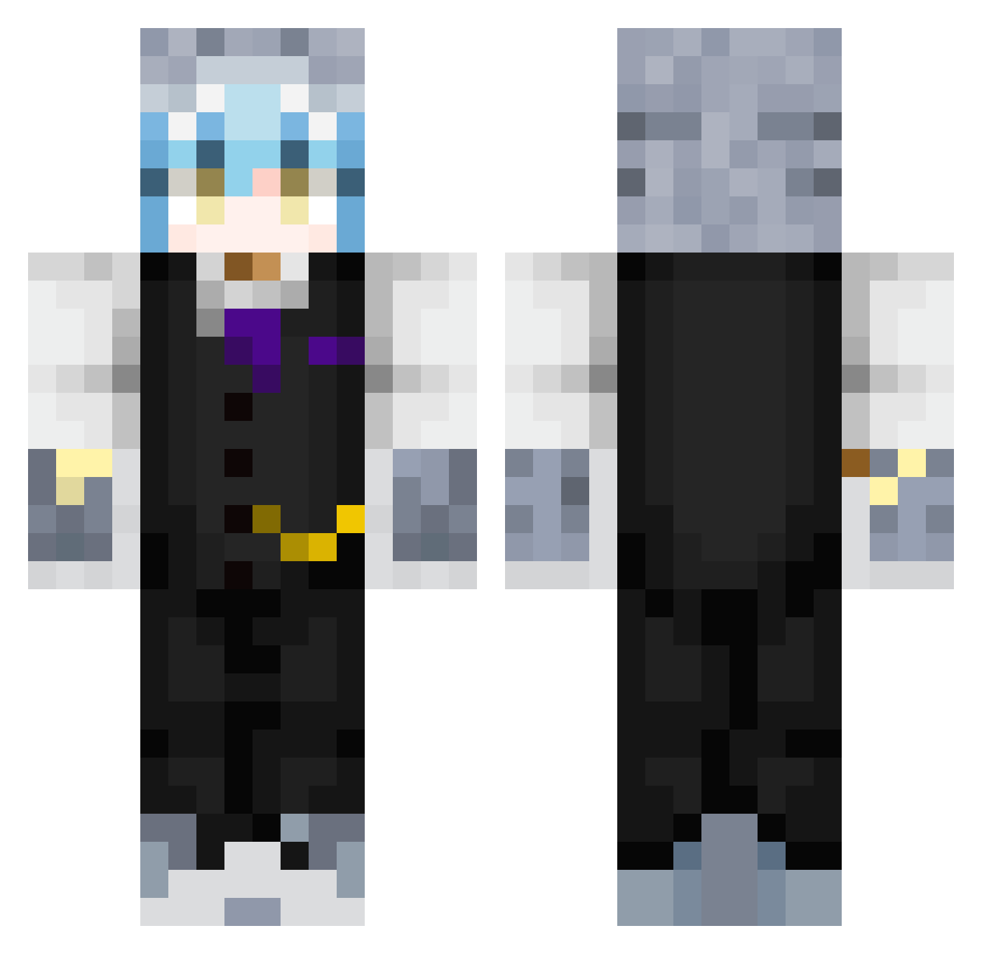 Karmeatix Minecraft skin, front and back view
