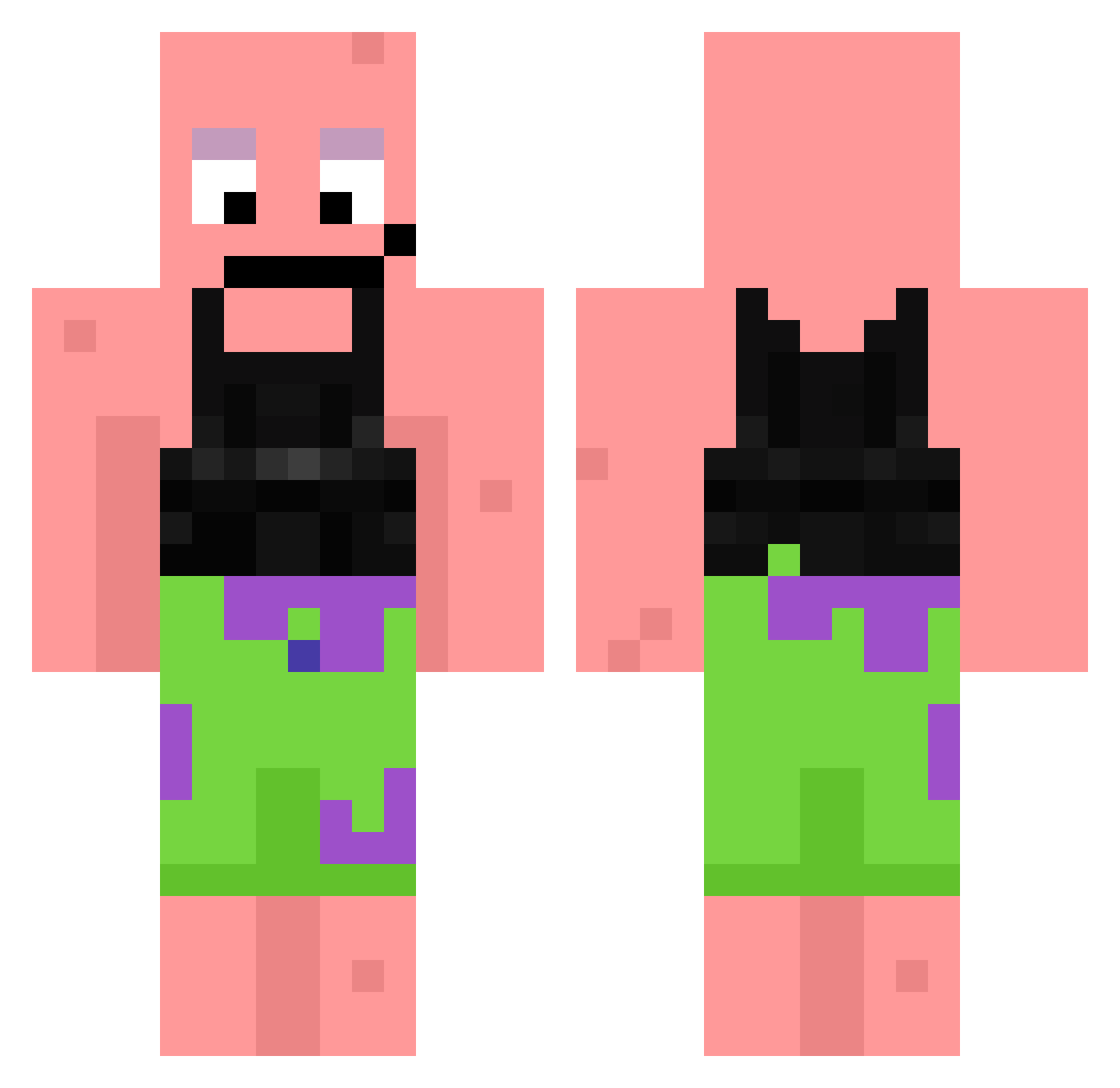 Poparoni179 Minecraft skin, front and back view