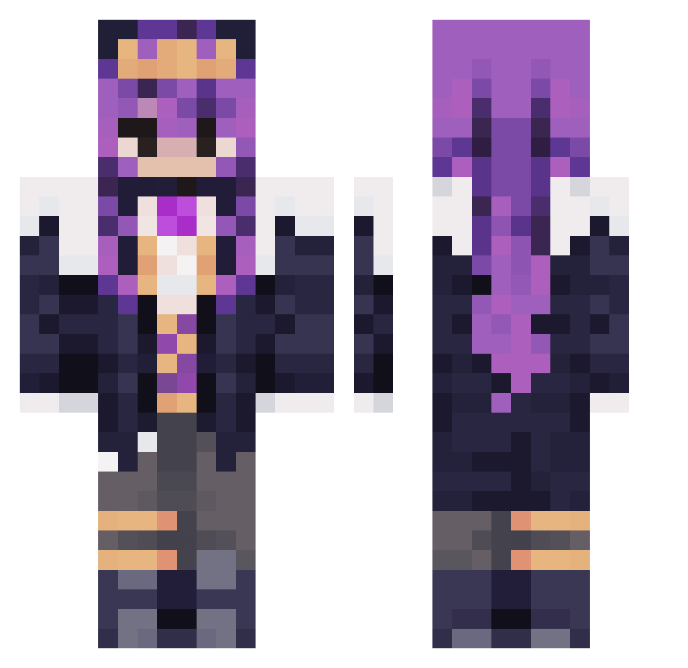 TheOneChosen Minecraft skin, front and back view