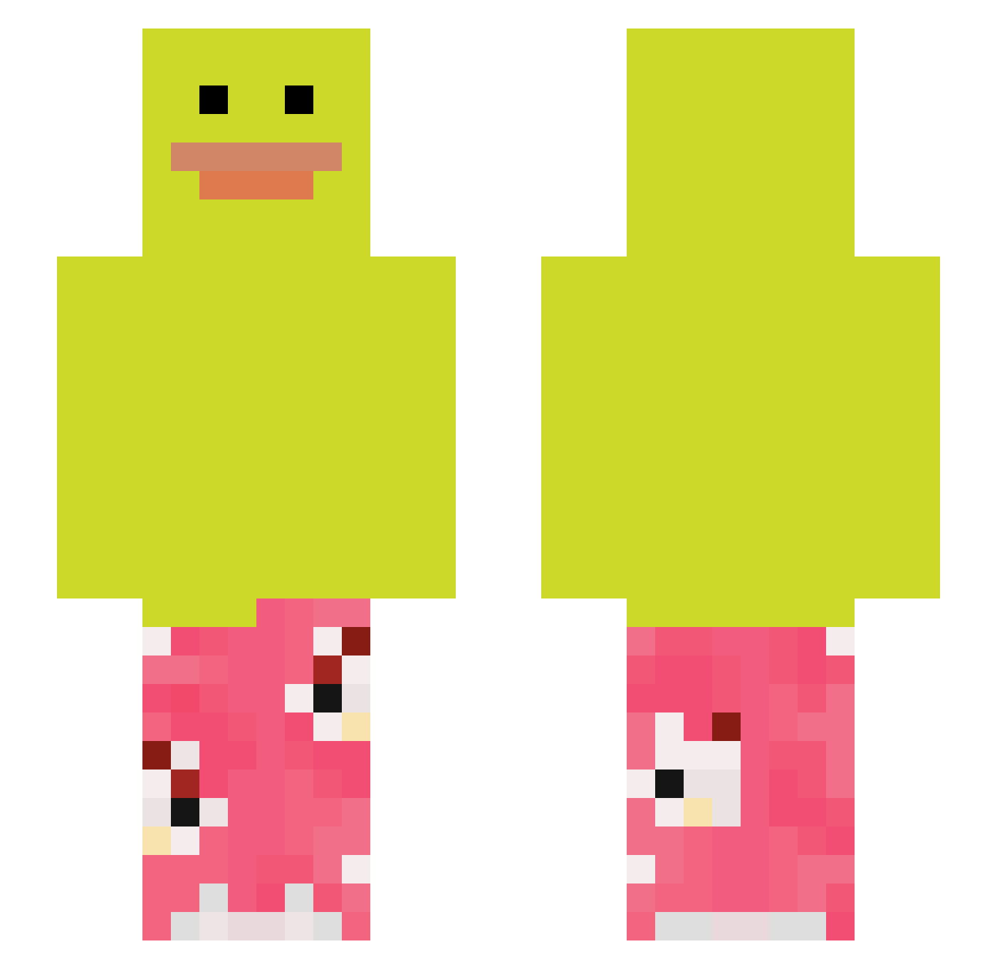 HollowMoonX Minecraft skin, front and back view