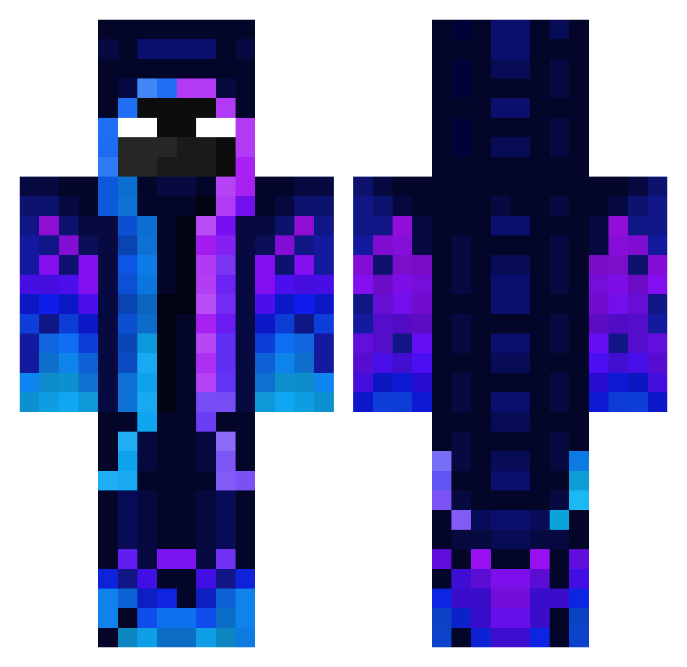 Thanathosss Minecraft skin, front and back view