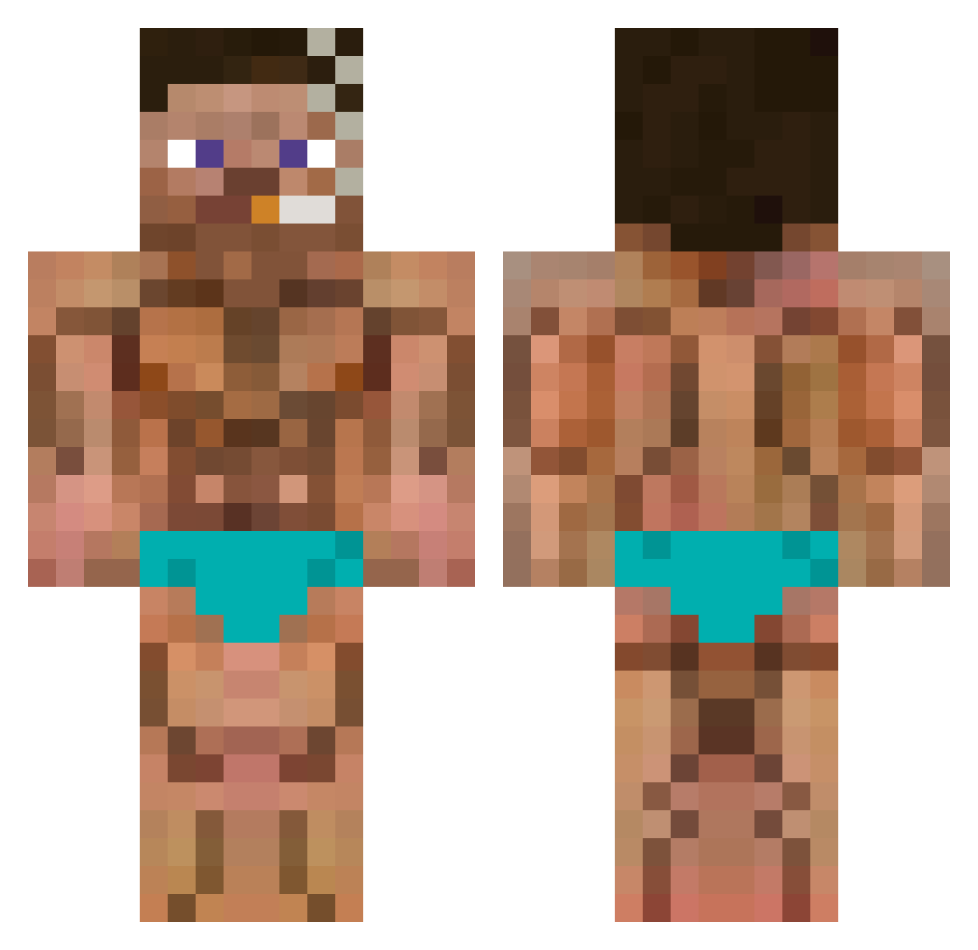 STD Minecraft skin, front and back view