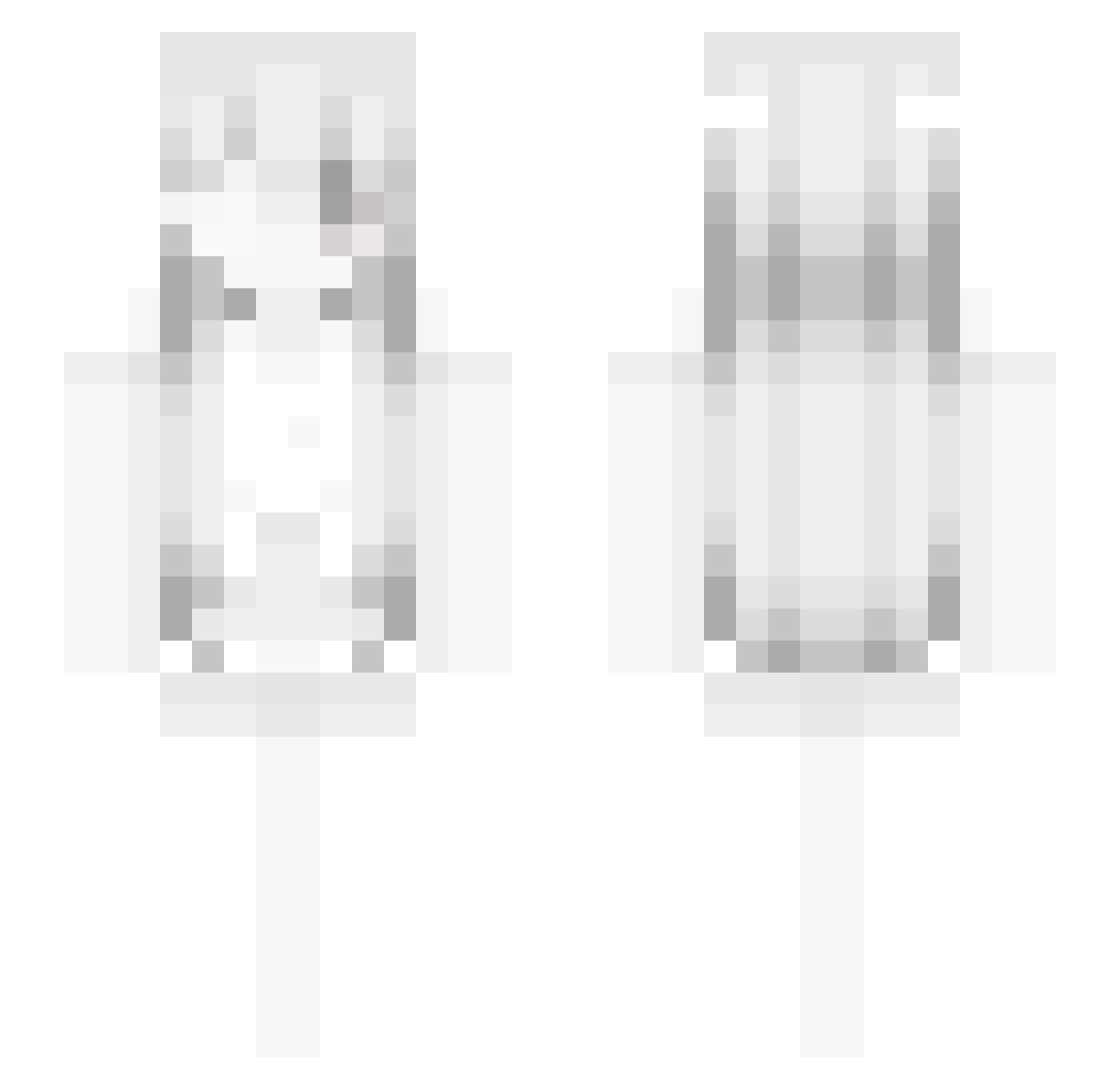 Otzm Minecraft skin, front and back view