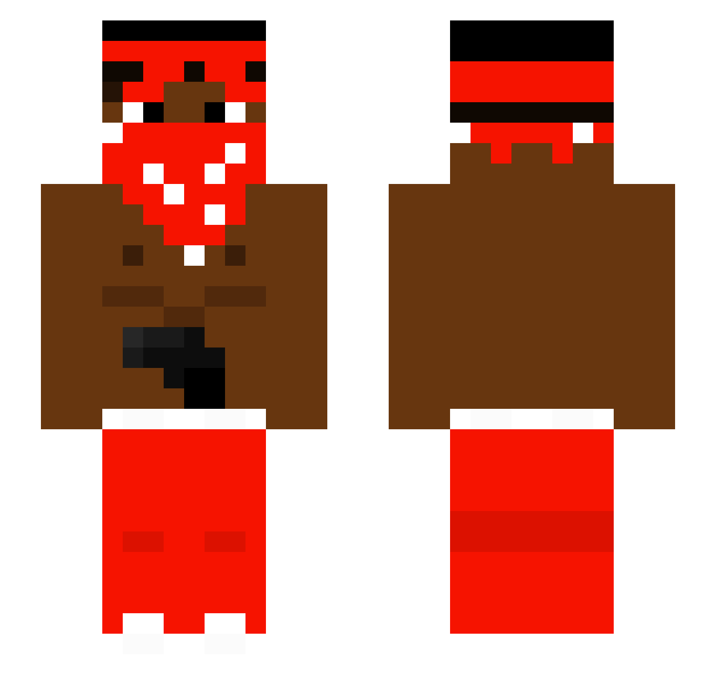 dissen Minecraft skin, front and back view