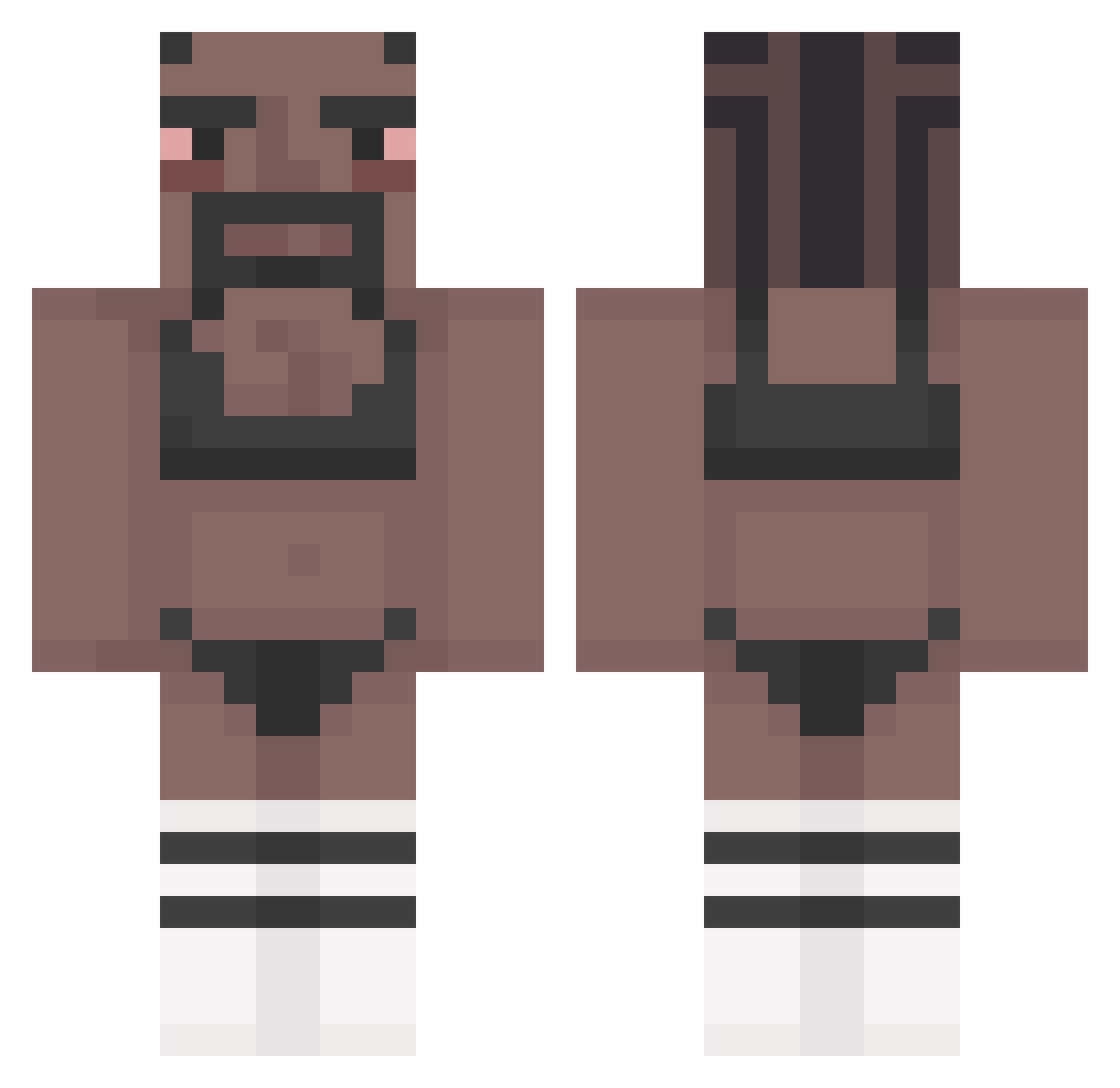 Domcikas Minecraft skin, front and back view