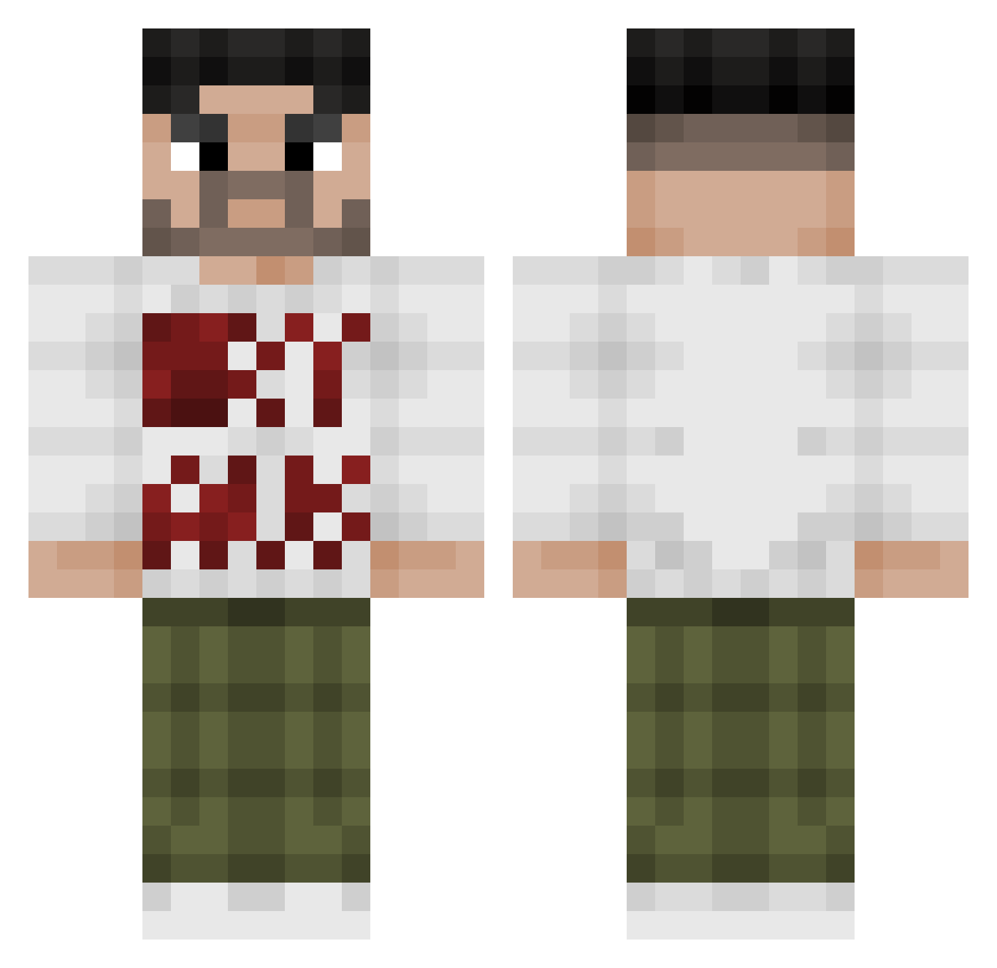 Igoryanka Minecraft skin, front and back view