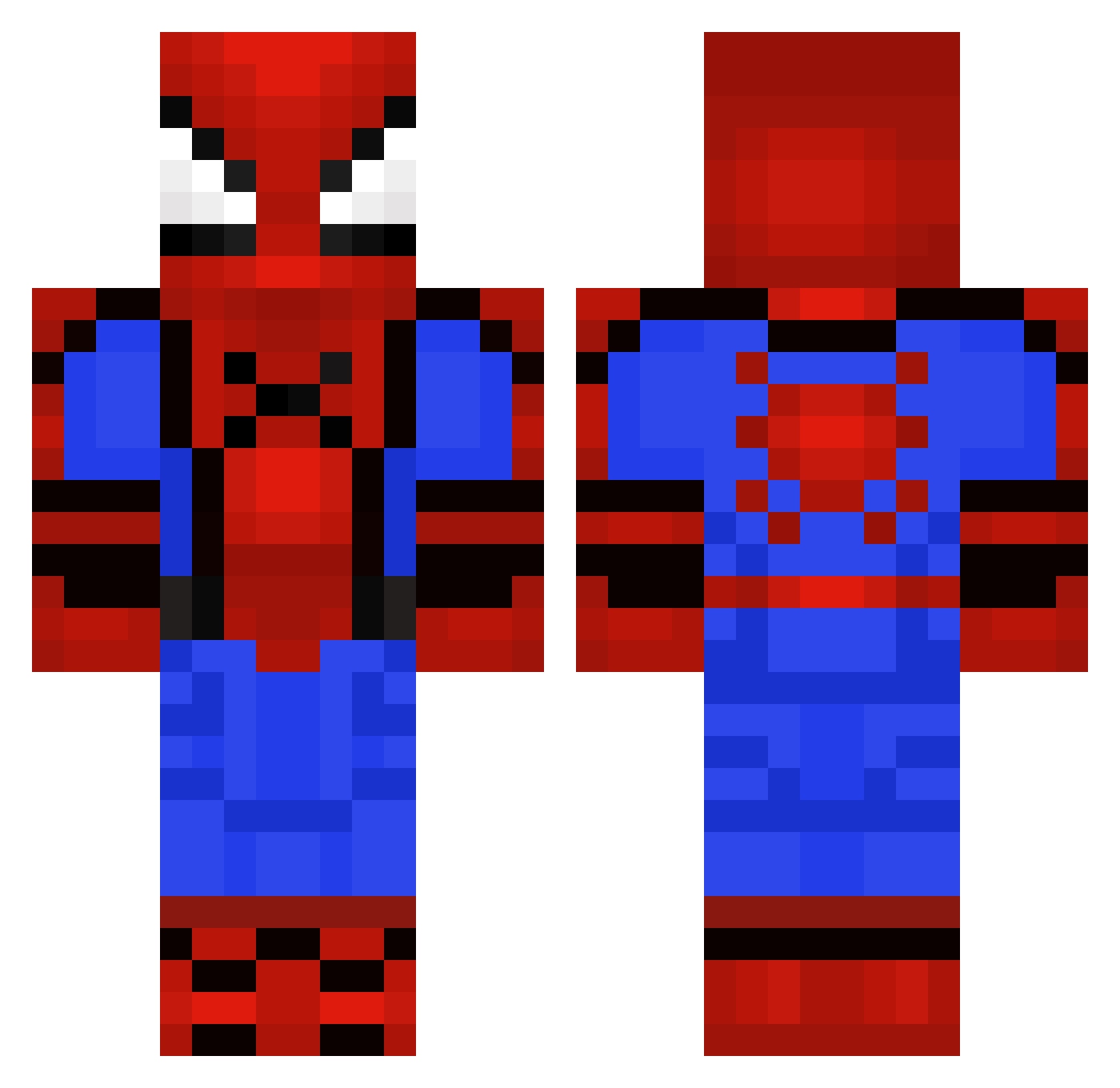toneloco Minecraft skin, front and back view