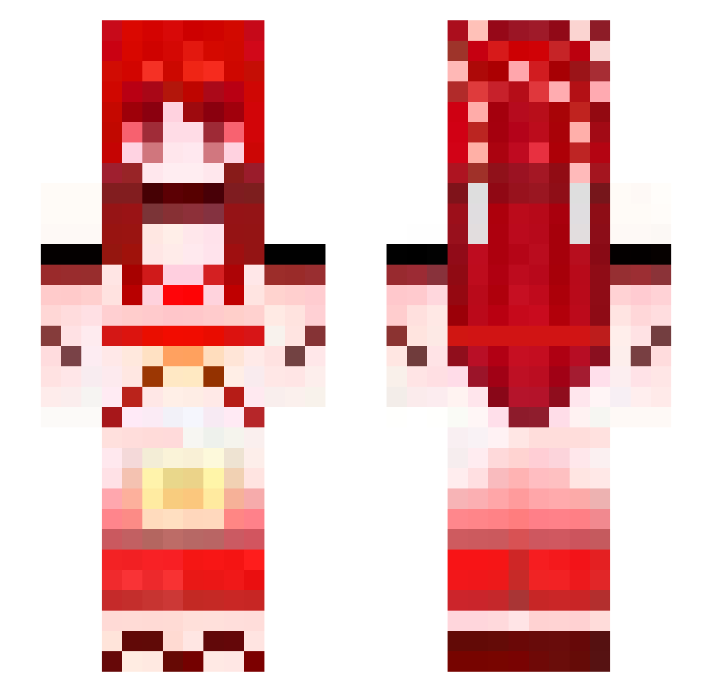 SkUesugiErii Minecraft skin, front and back view
