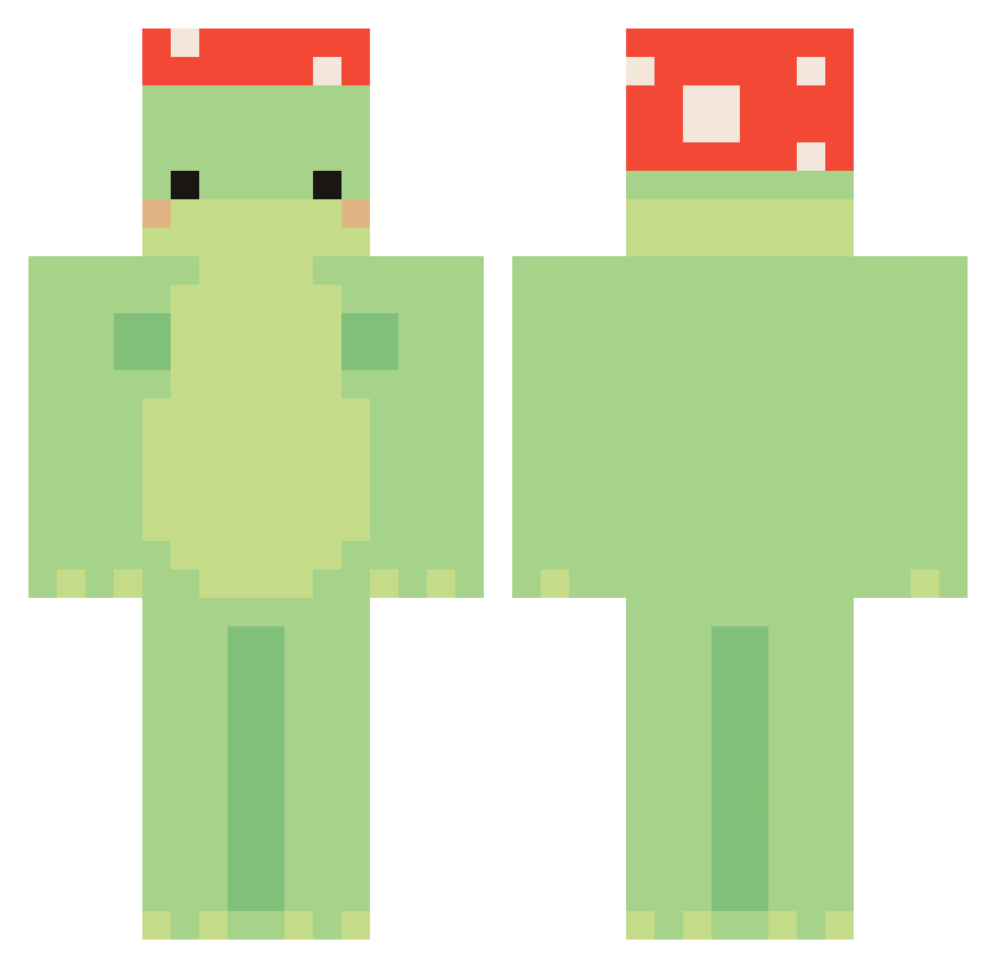 Keinin Minecraft skin, front and back view
