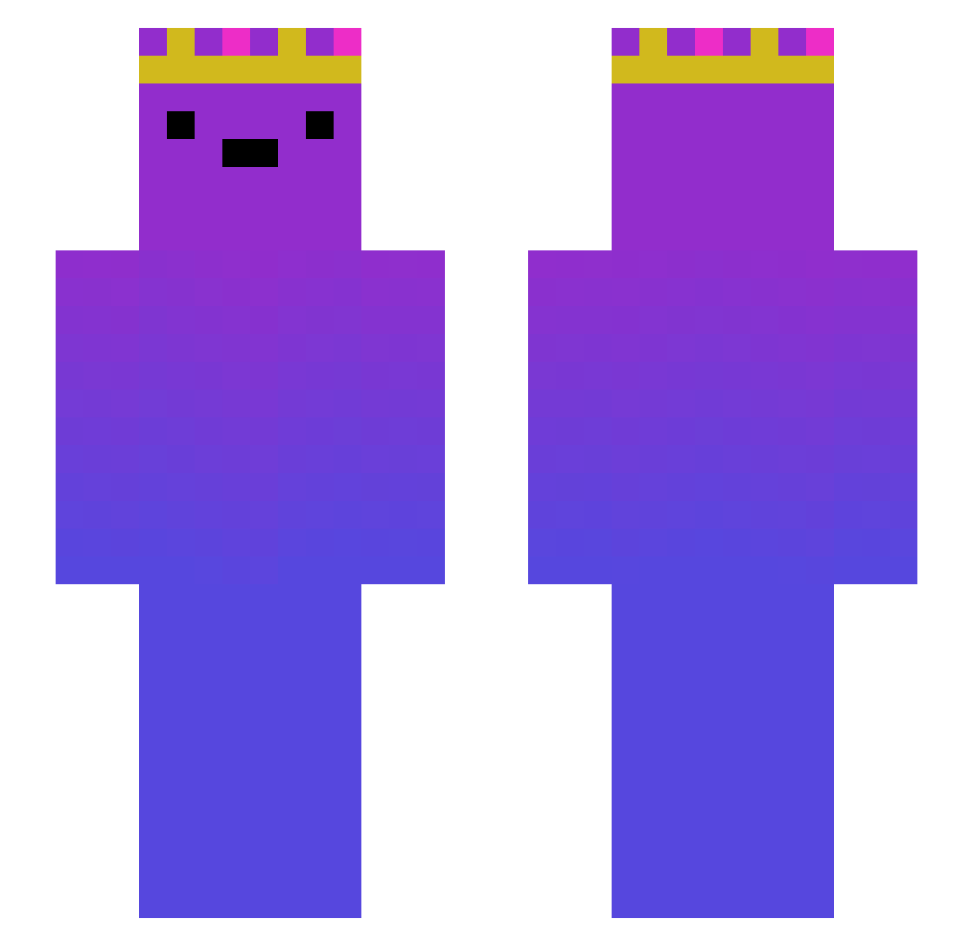 DTM_ Minecraft skin, front and back view