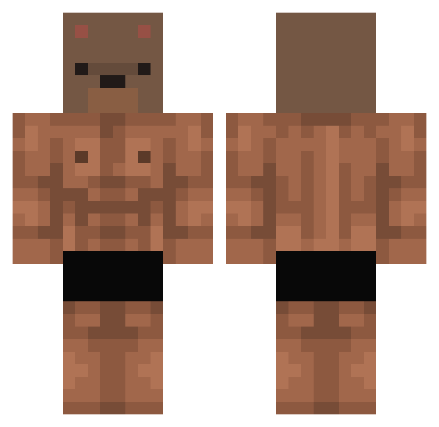 nellyy420 Minecraft skin, front and back view