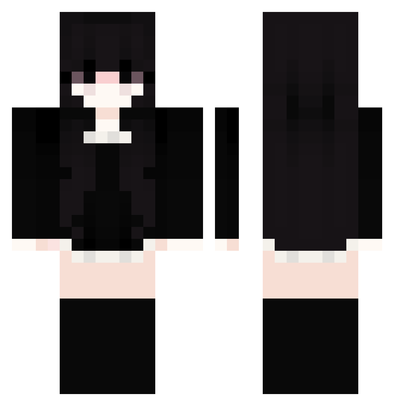 Toiletsett Minecraft skin, front and back view