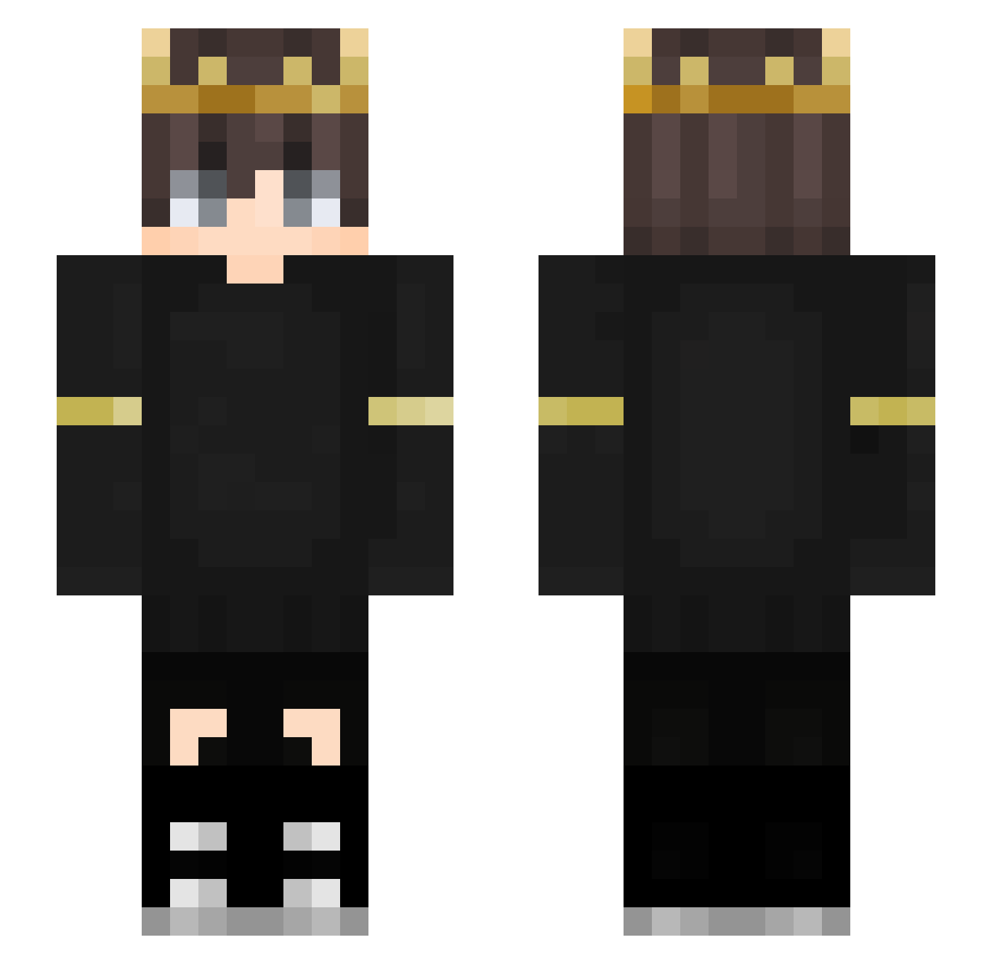 uDepressad Minecraft skin, front and back view