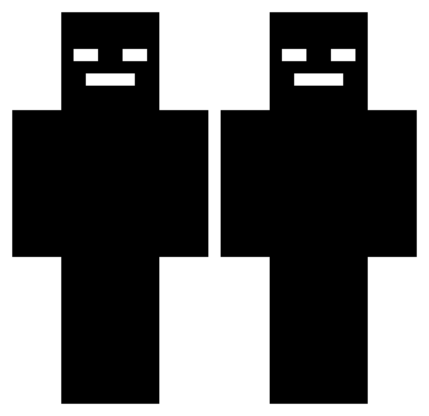 robsu Minecraft skin, front and back view