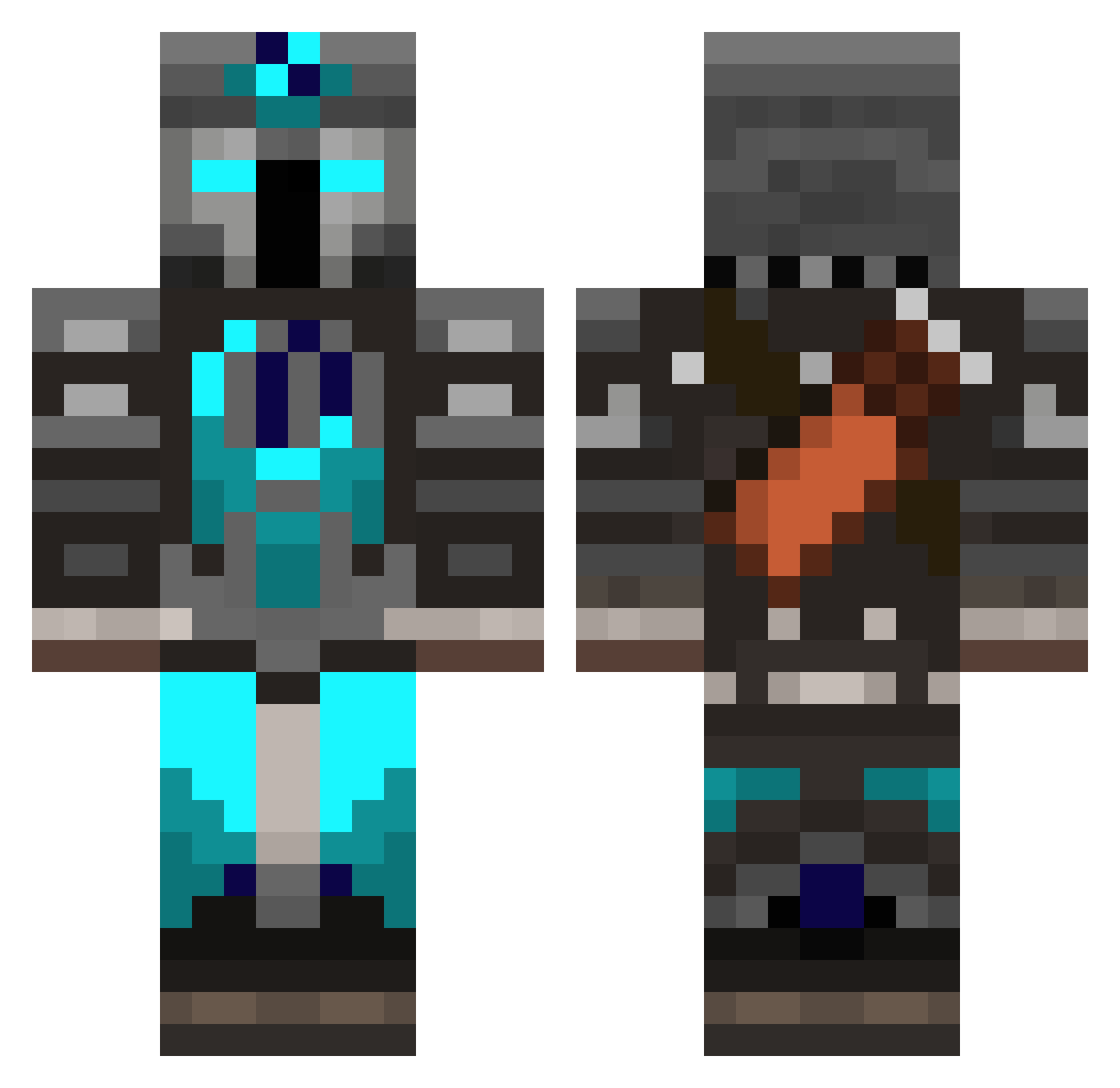 zukokingx65 Minecraft skin, front and back view