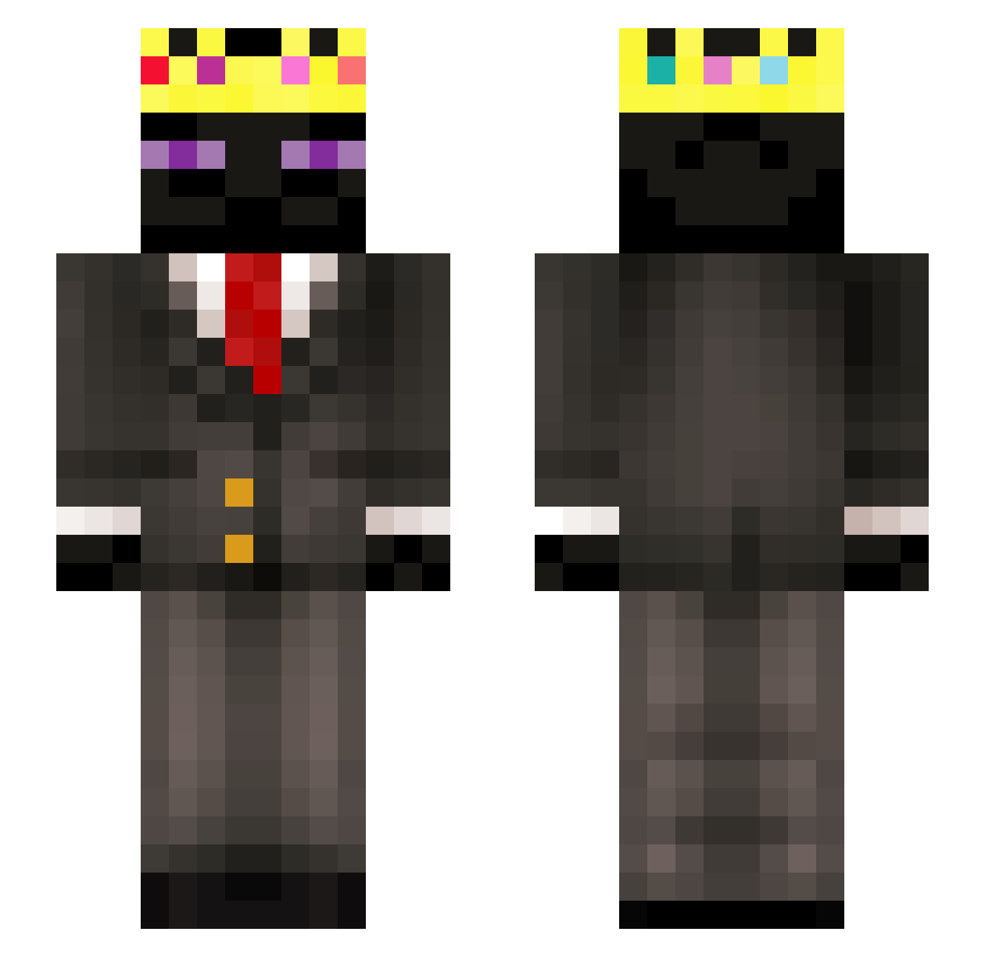 Ramen_Shin Minecraft skin, front and back view