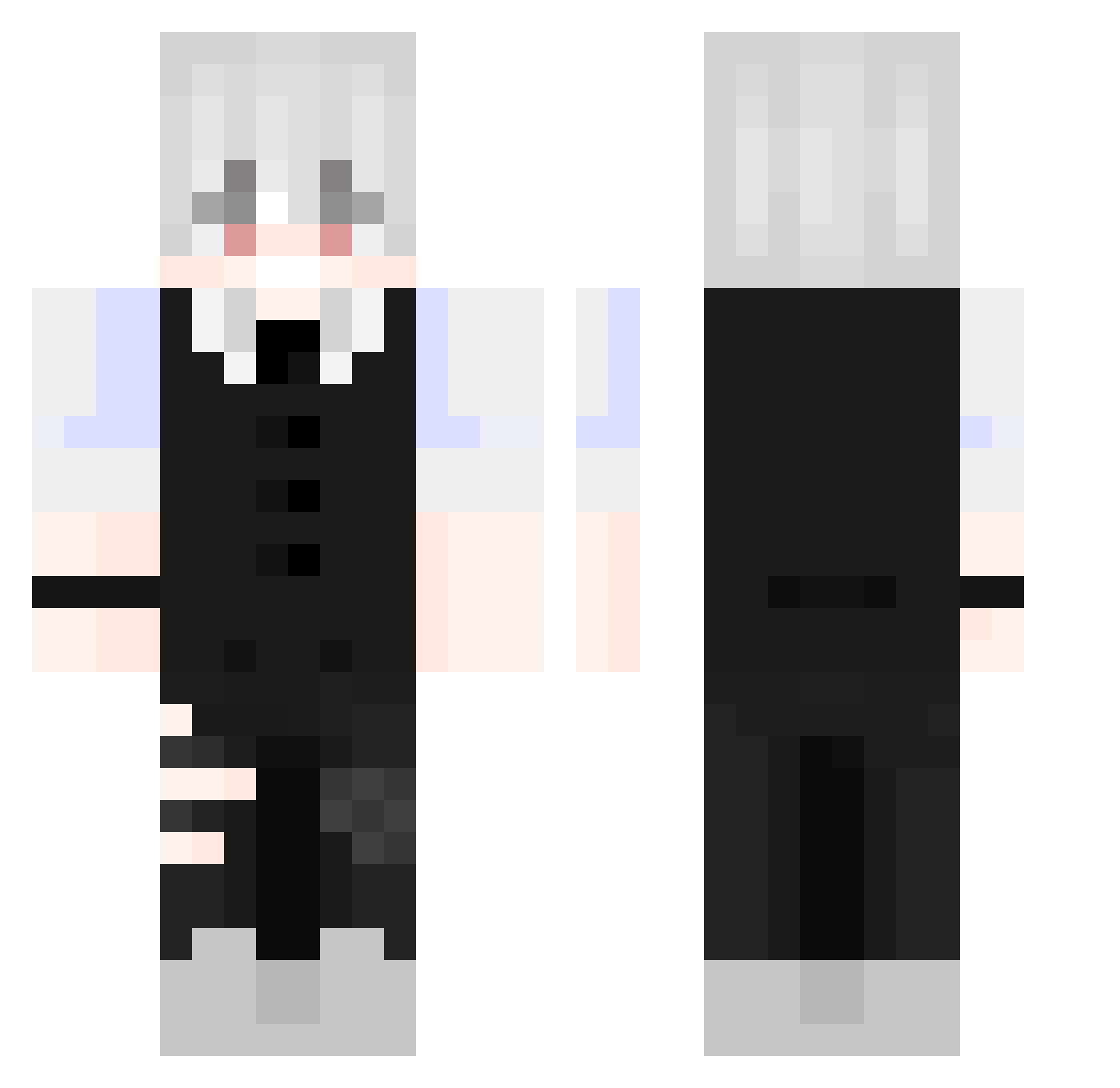 xAdrian1909x Minecraft skin, front and back view