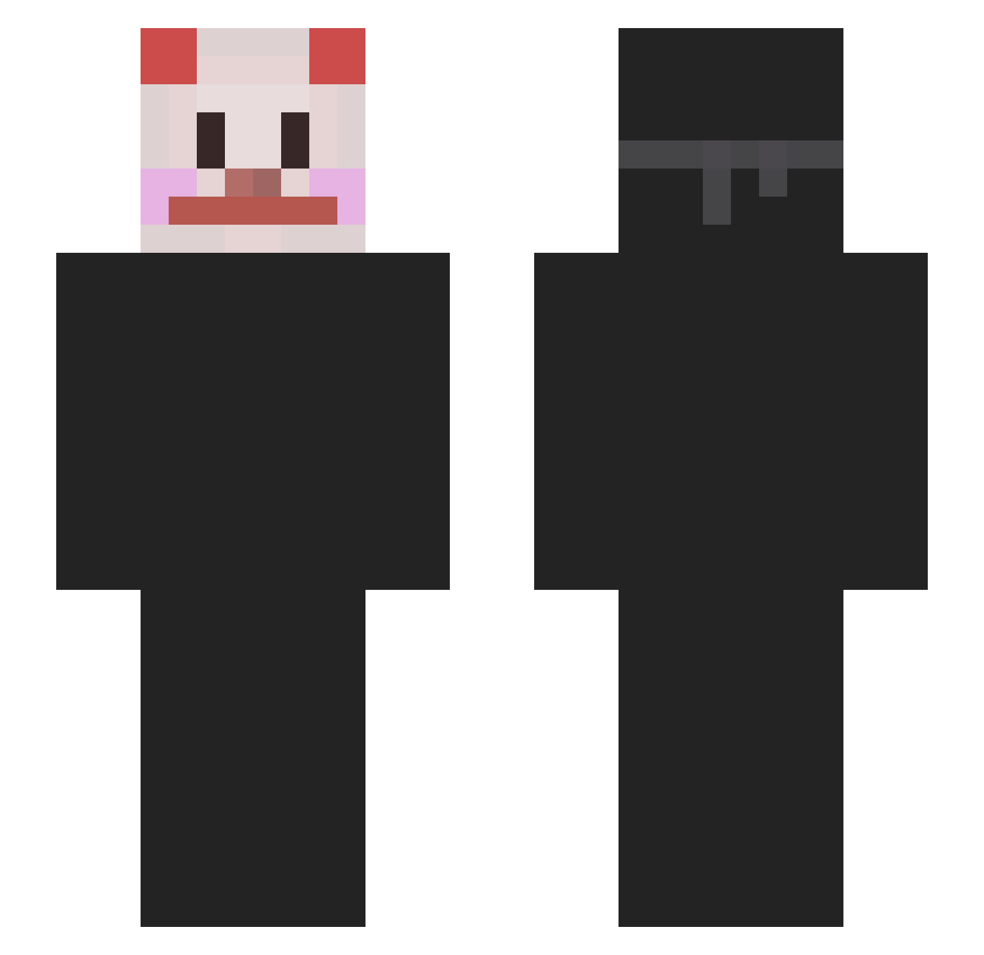 10v8 Minecraft skin, front and back view