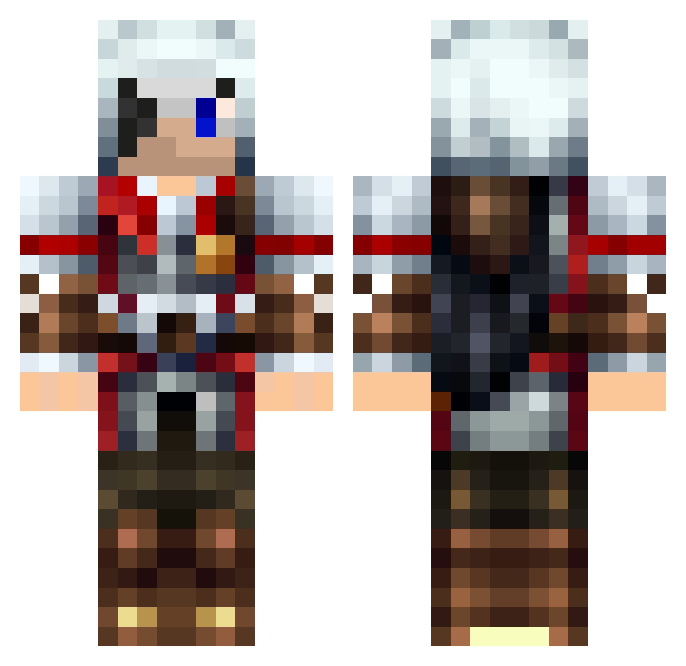 Tulkas08 Minecraft skin, front and back view