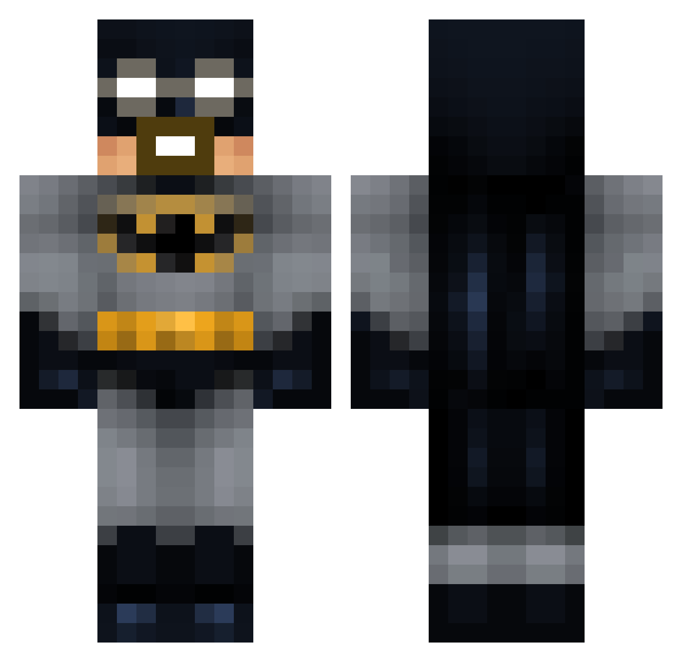 iiDarkBlueX Minecraft skin, front and back view