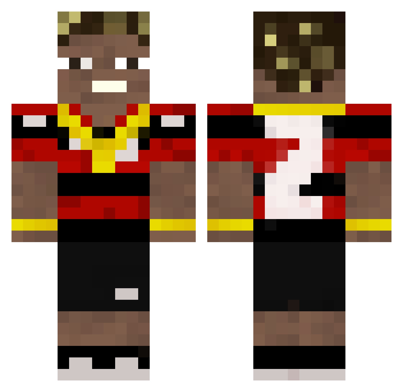xlvxz Minecraft skin, front and back view
