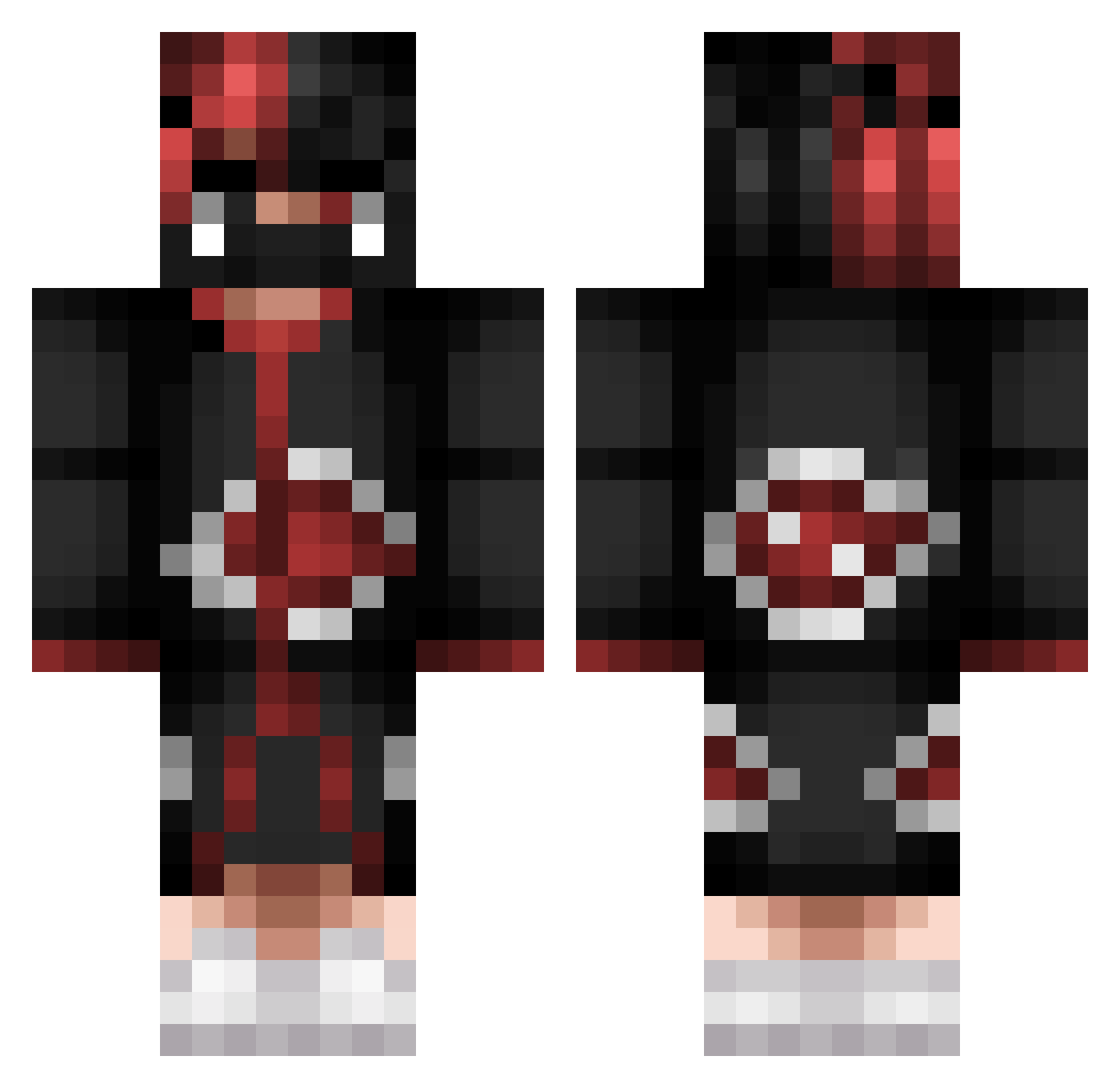 Vestaqe Minecraft skin, front and back view